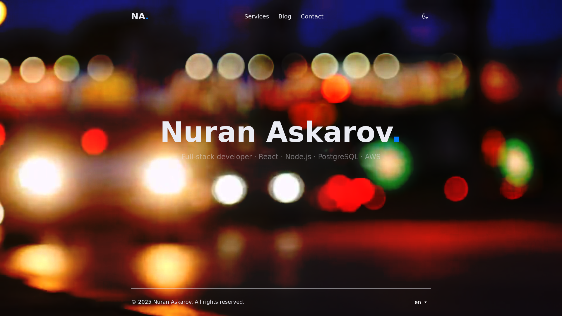 website screenshot of https://nuranaskarov.pages.dev/