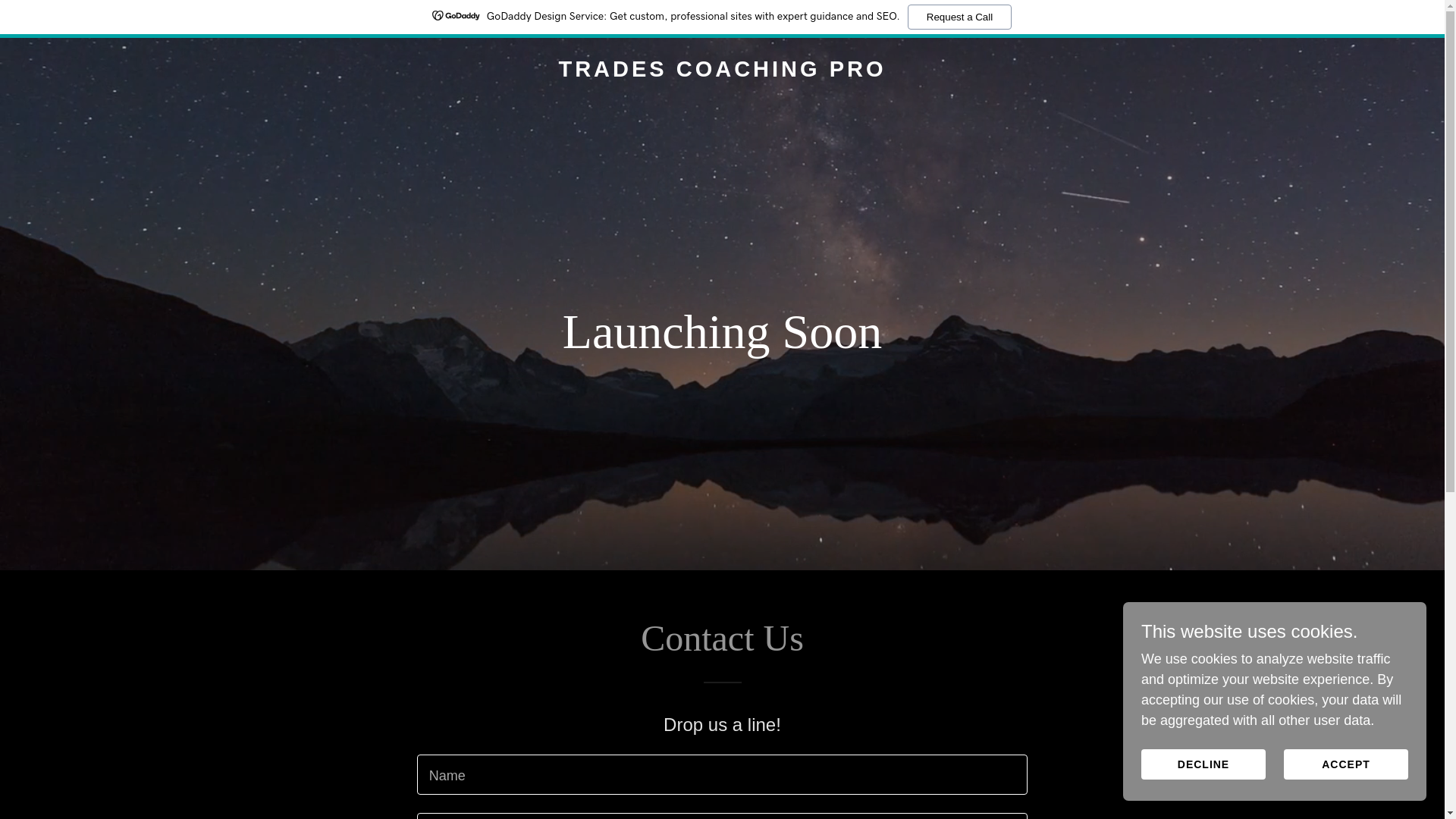 website screenshot of https://tradescoachingpro.com/