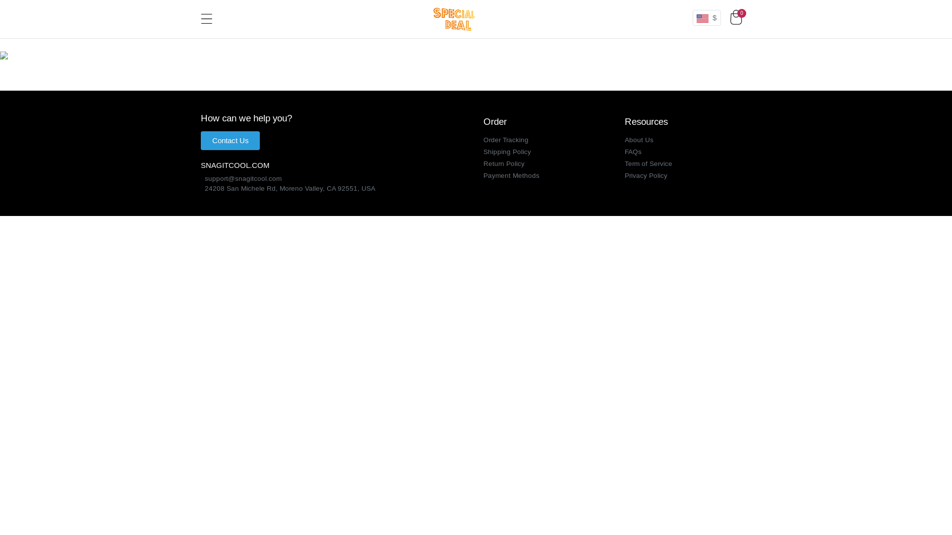 website screenshot of https://snagitcool.com/