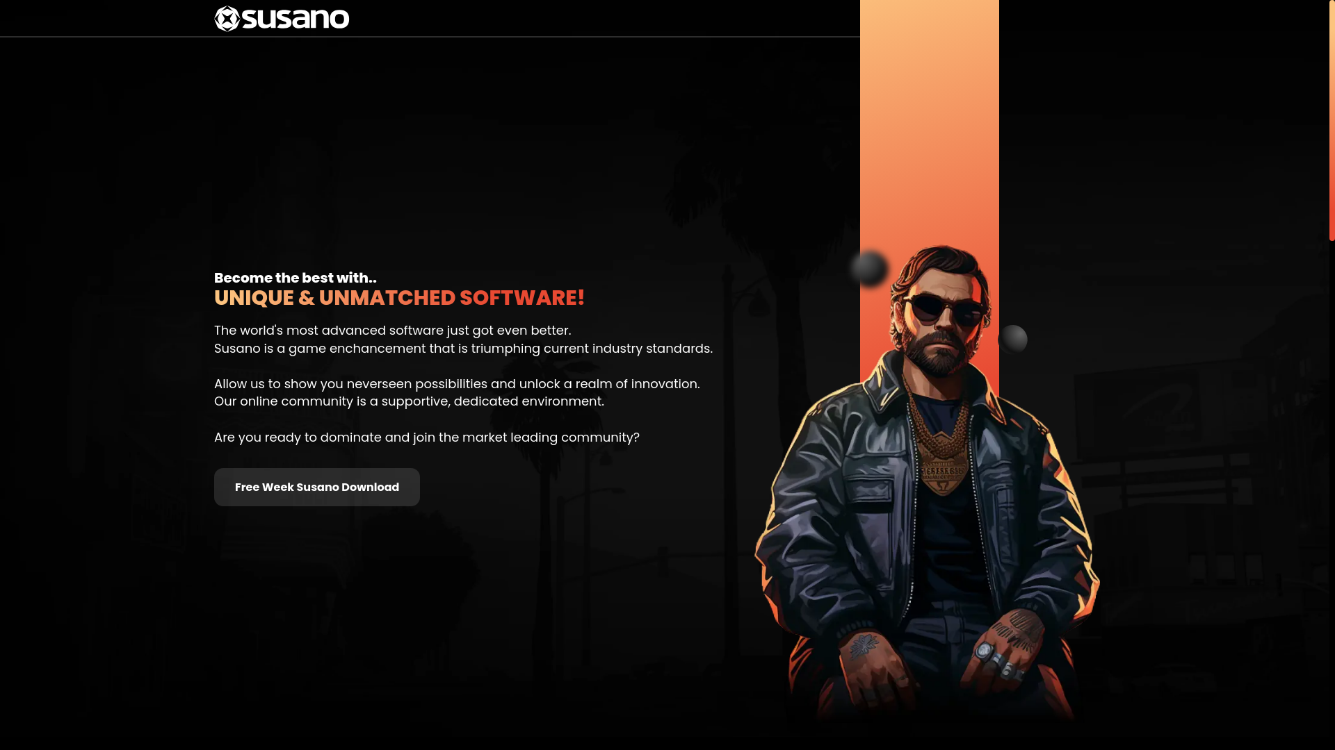 website screenshot of https://susano.life/