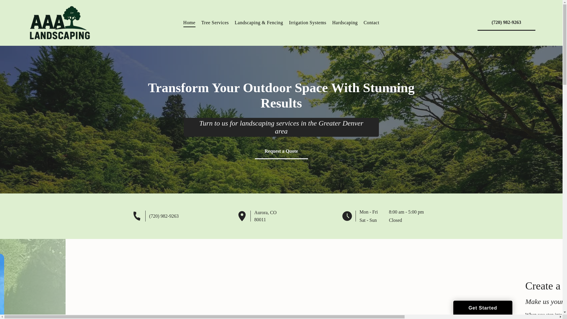 website screenshot of https://aaalandscapingltdco.com/