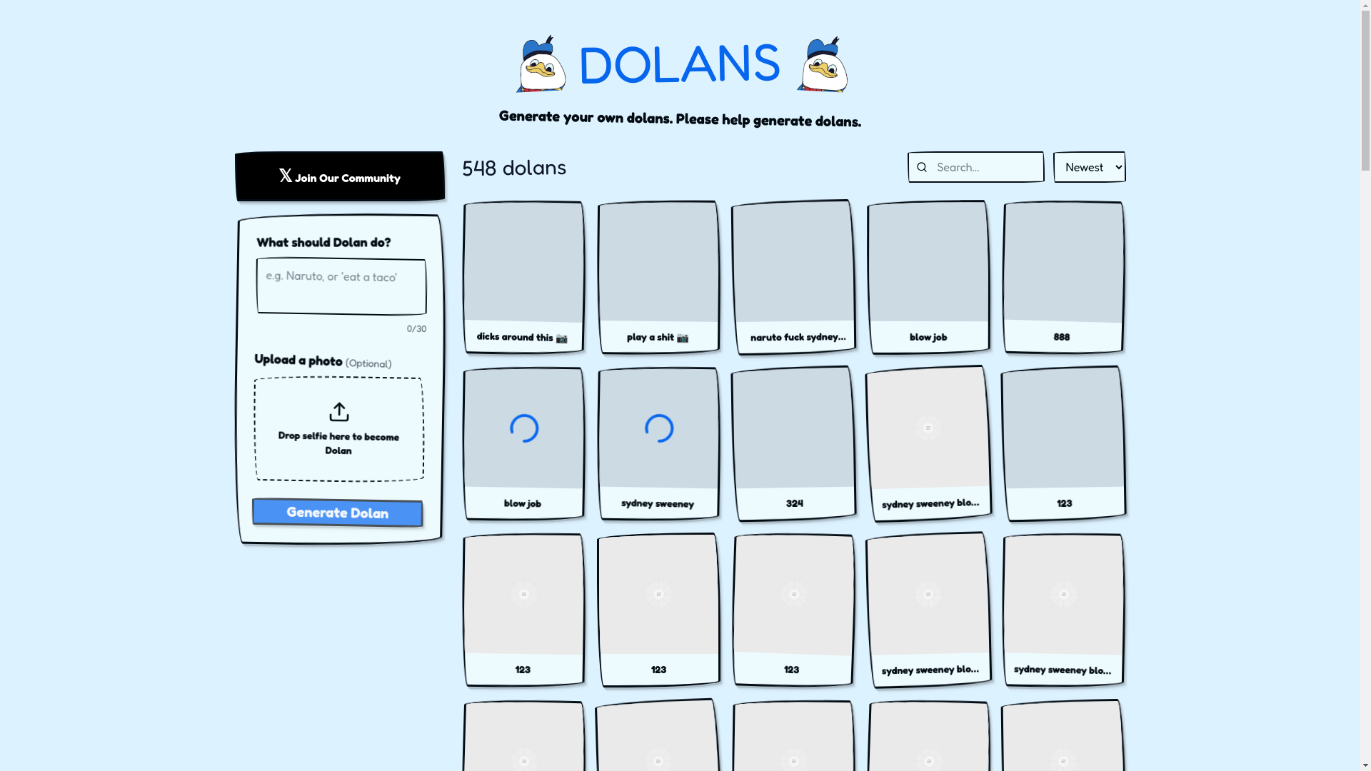 website screenshot of https://dolansclut.lol/