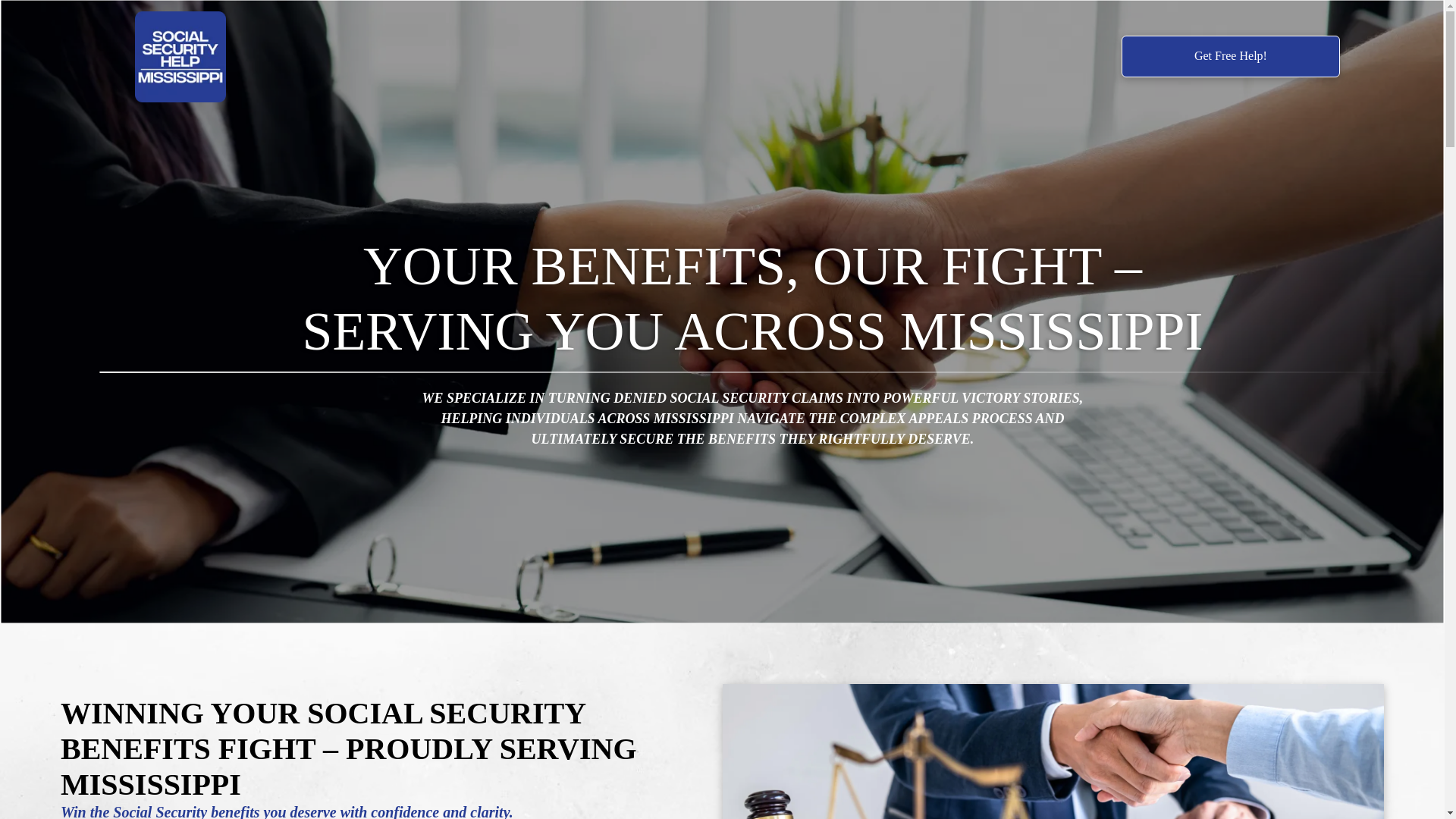 website screenshot of https://socialsecuritymississippi.com/