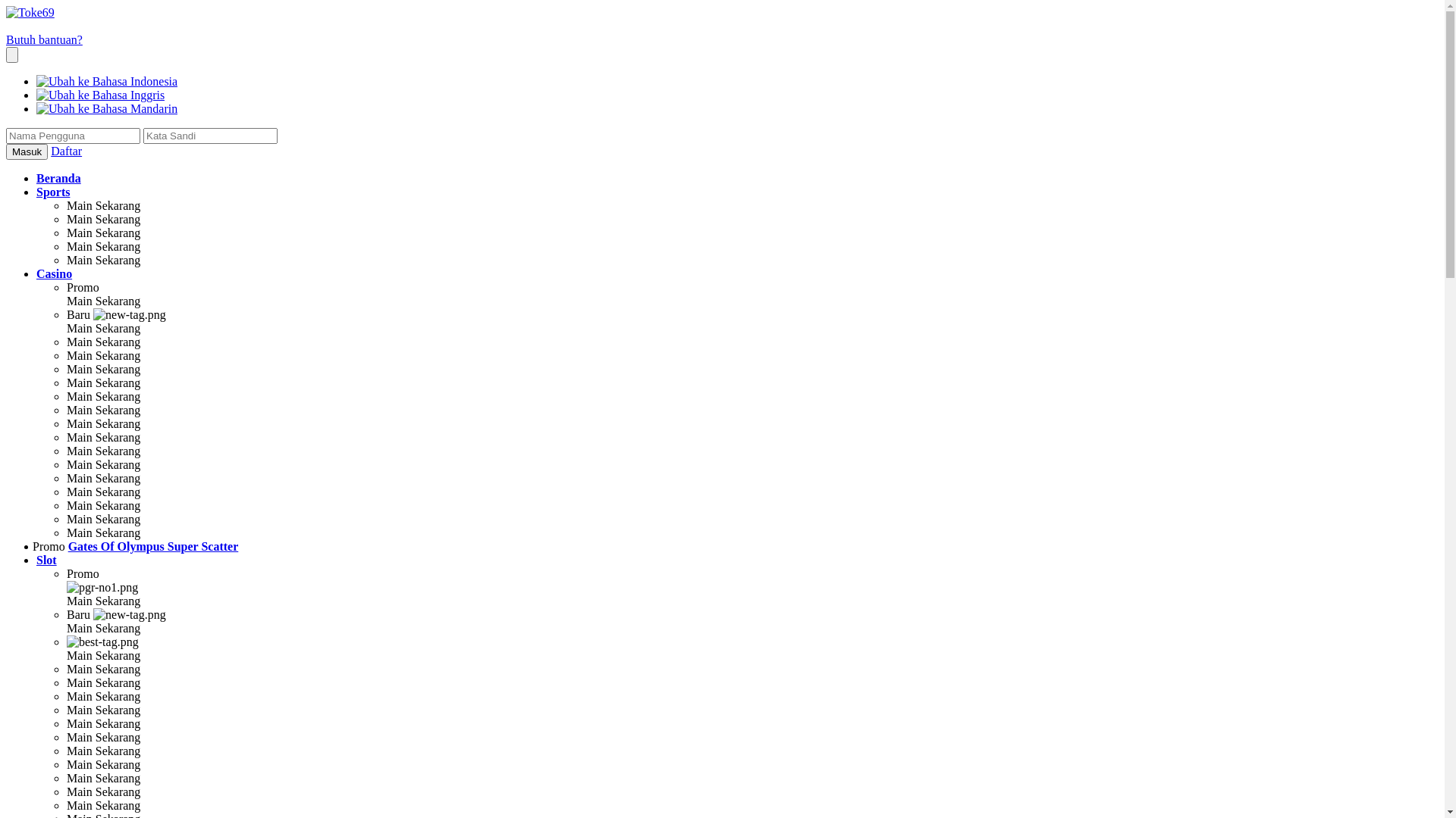 website screenshot of https://toke69-resmi.space/