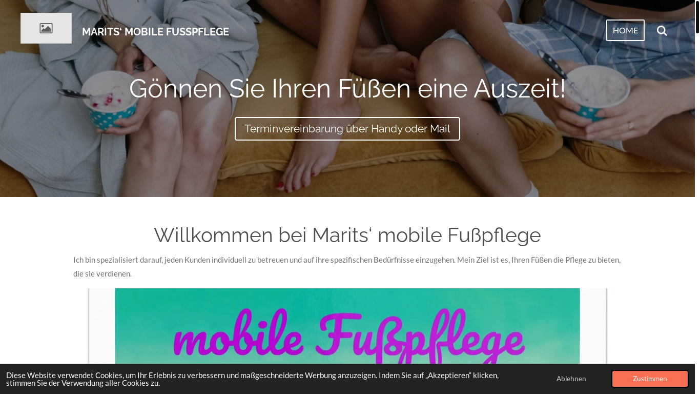 website screenshot of https://maritsmobilefusspflege.de/