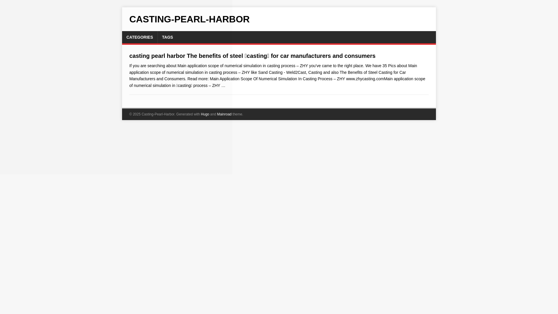 website screenshot of https://casting-pearl-harbor.pages.dev/