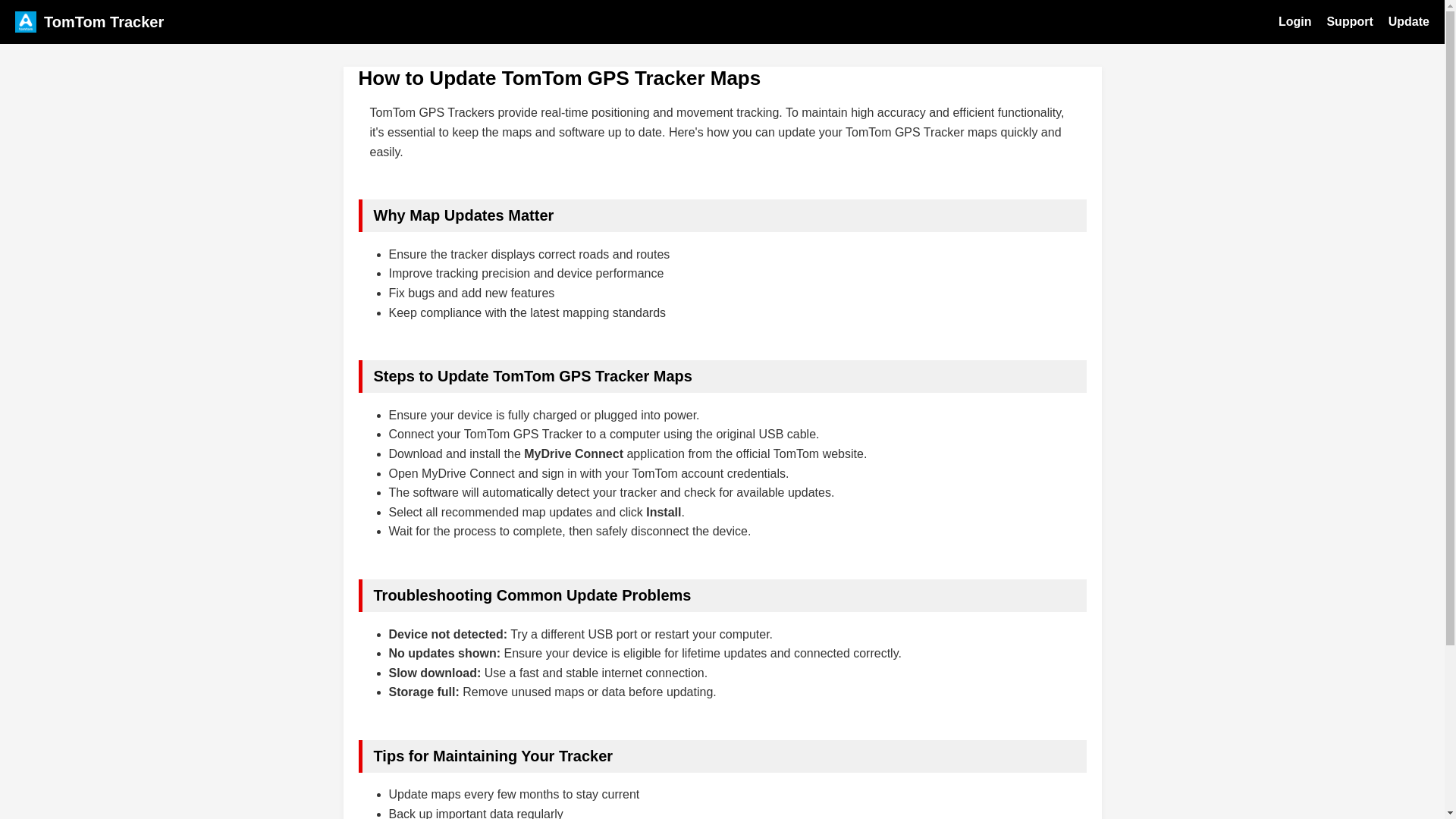 website screenshot of https://tomtom-tracker.pages.dev/