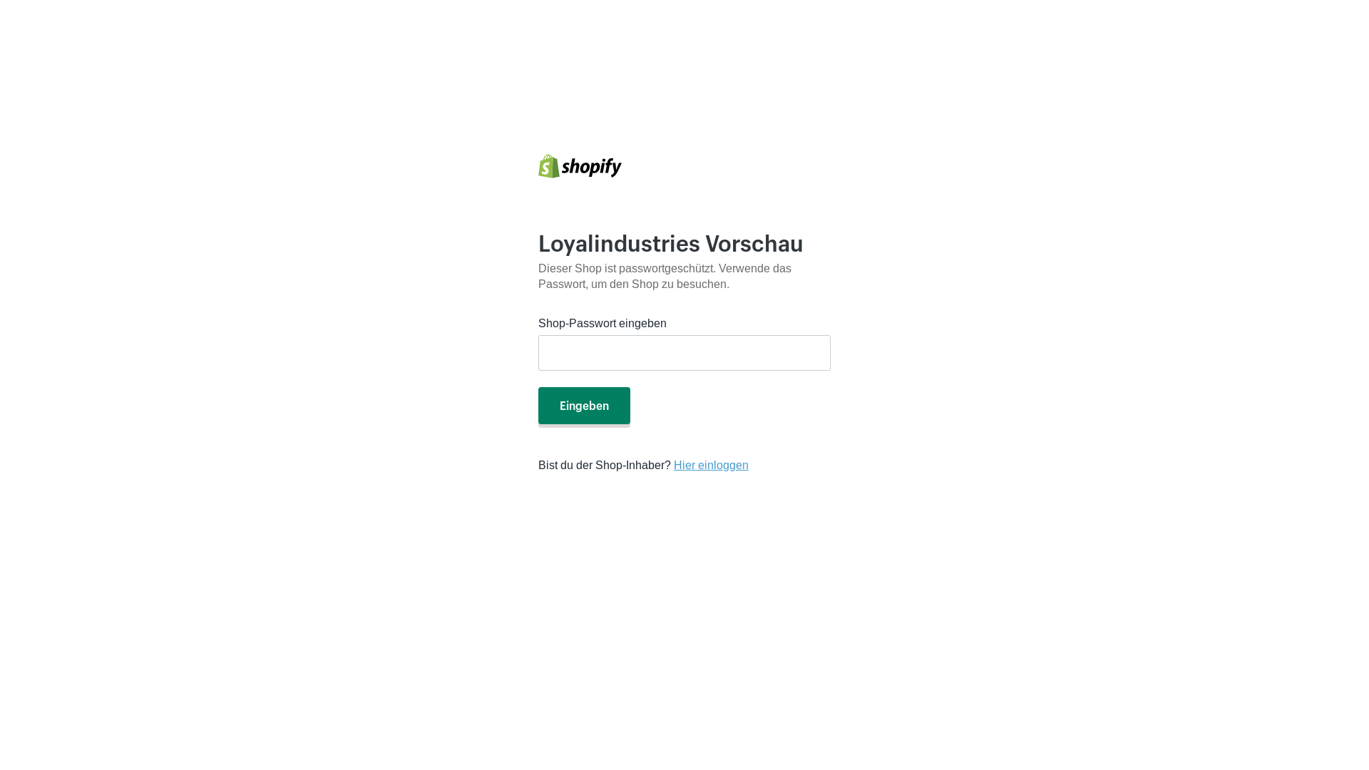 website screenshot of https://loyalindustries.de/