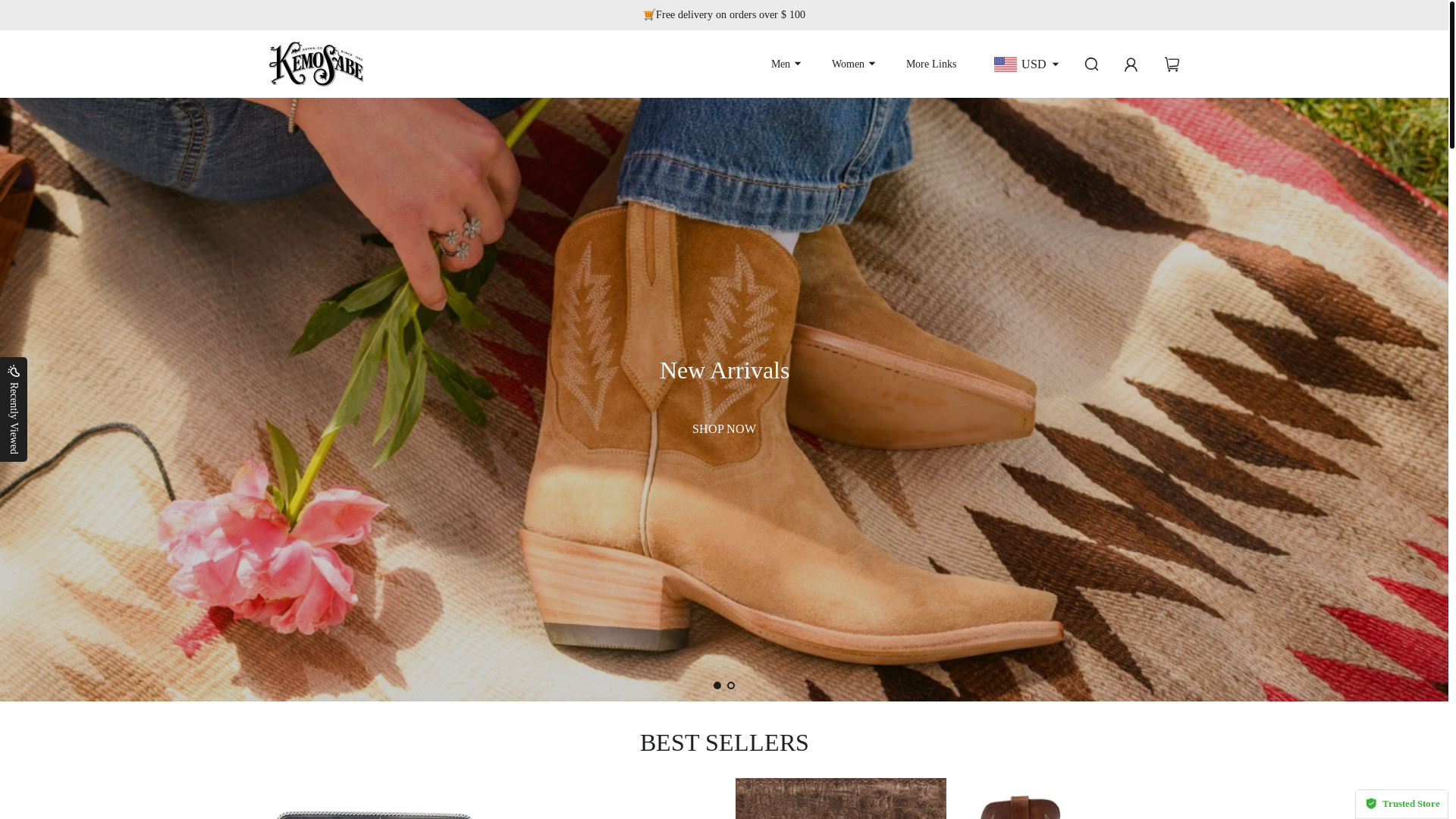 website screenshot of https://kemosabe-us.com/