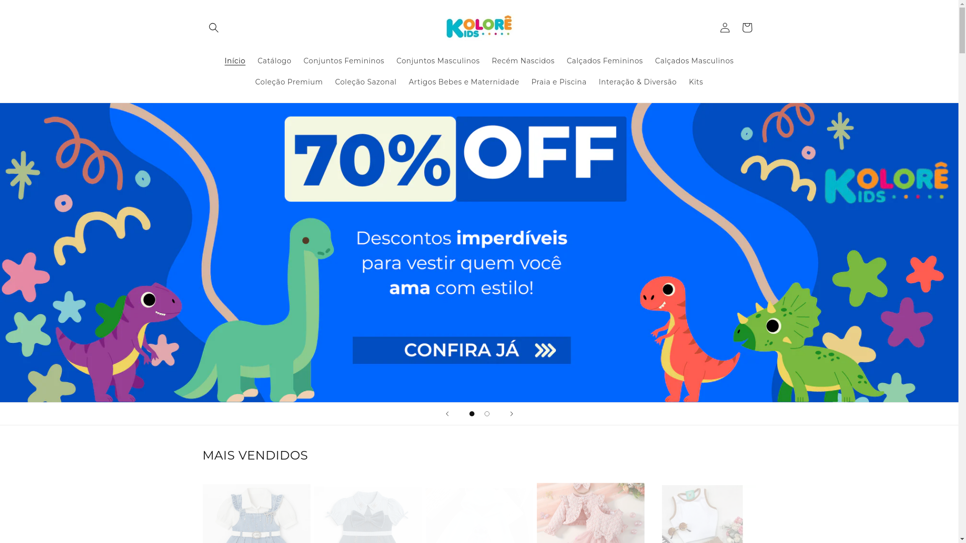 website screenshot of https://lojakolorekids.com/