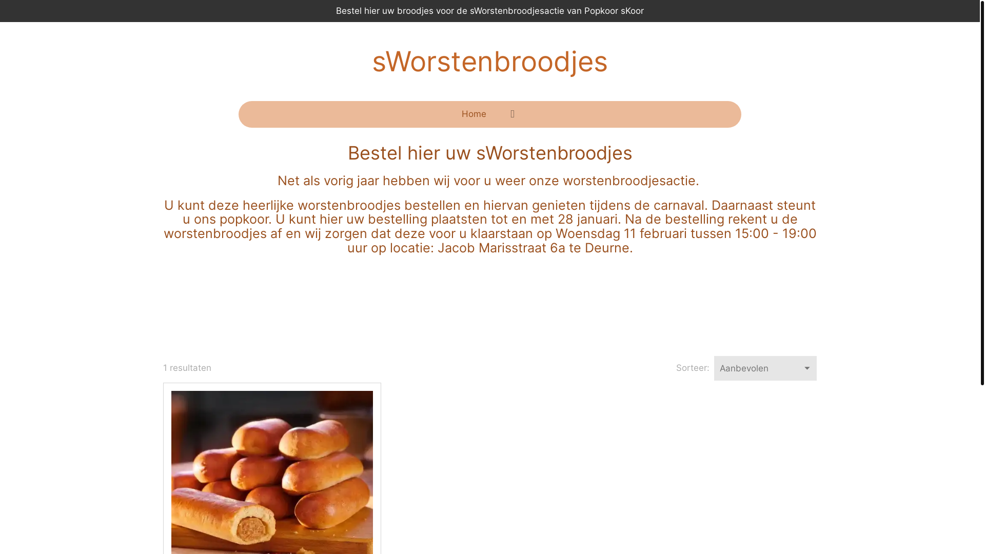 website screenshot of https://sworstenbroodjes-skoor.nl/