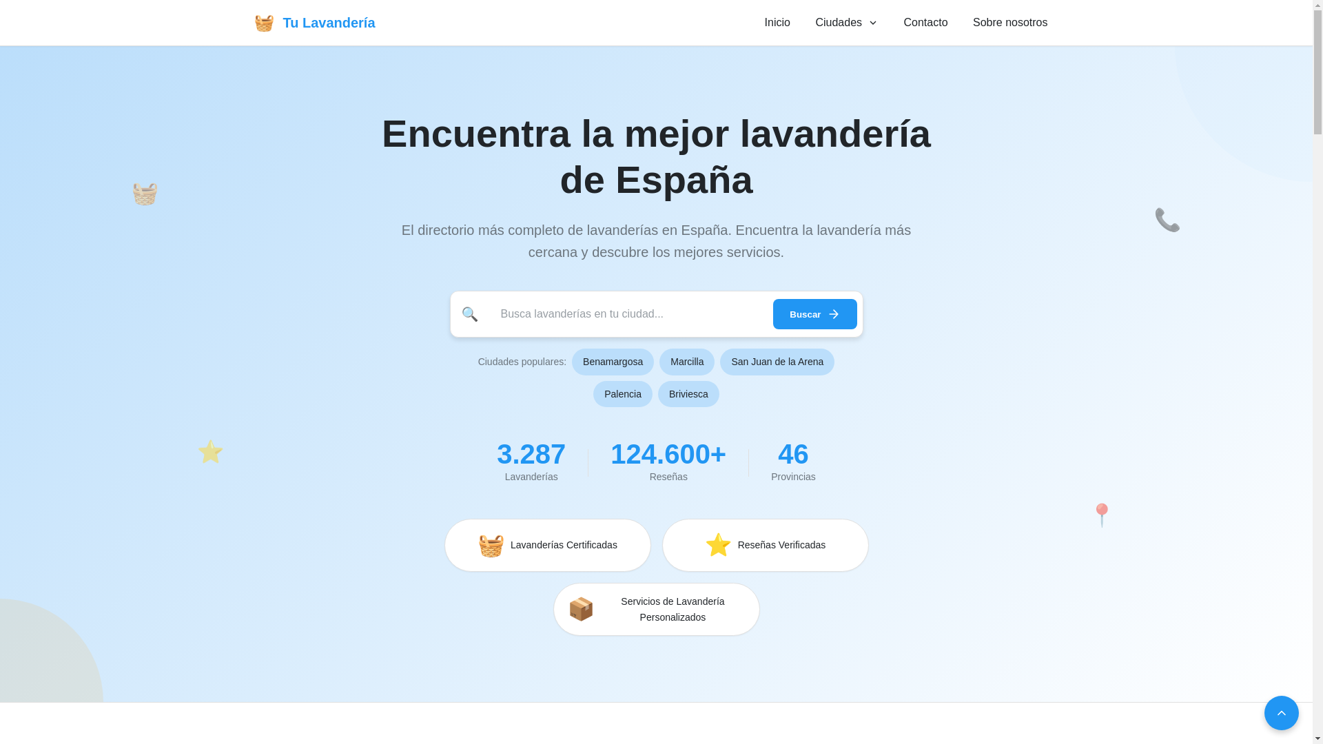 website screenshot of https://tulavanderia-one.pages.dev/