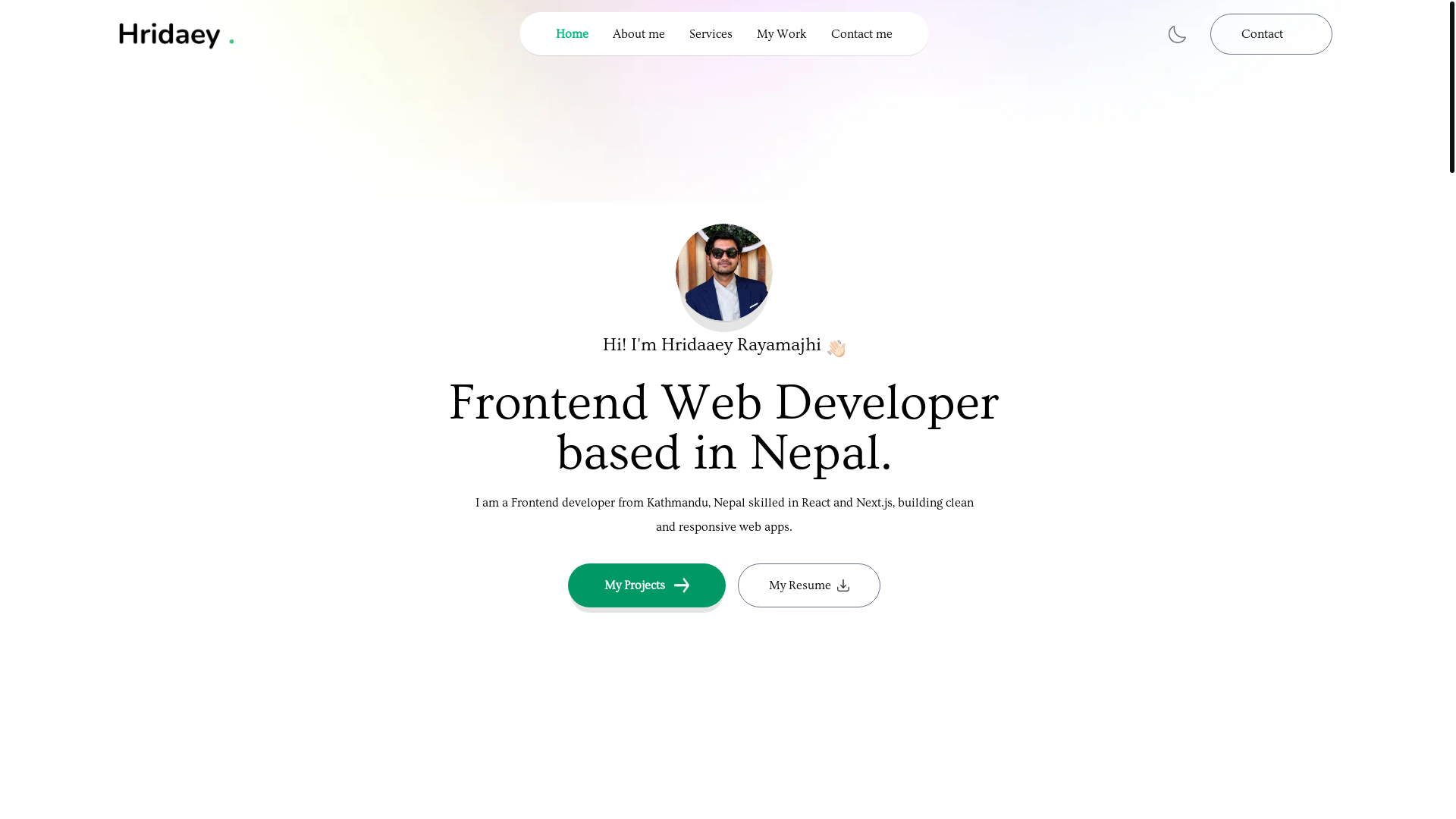 website screenshot of https://hridaeyraya.com.np/