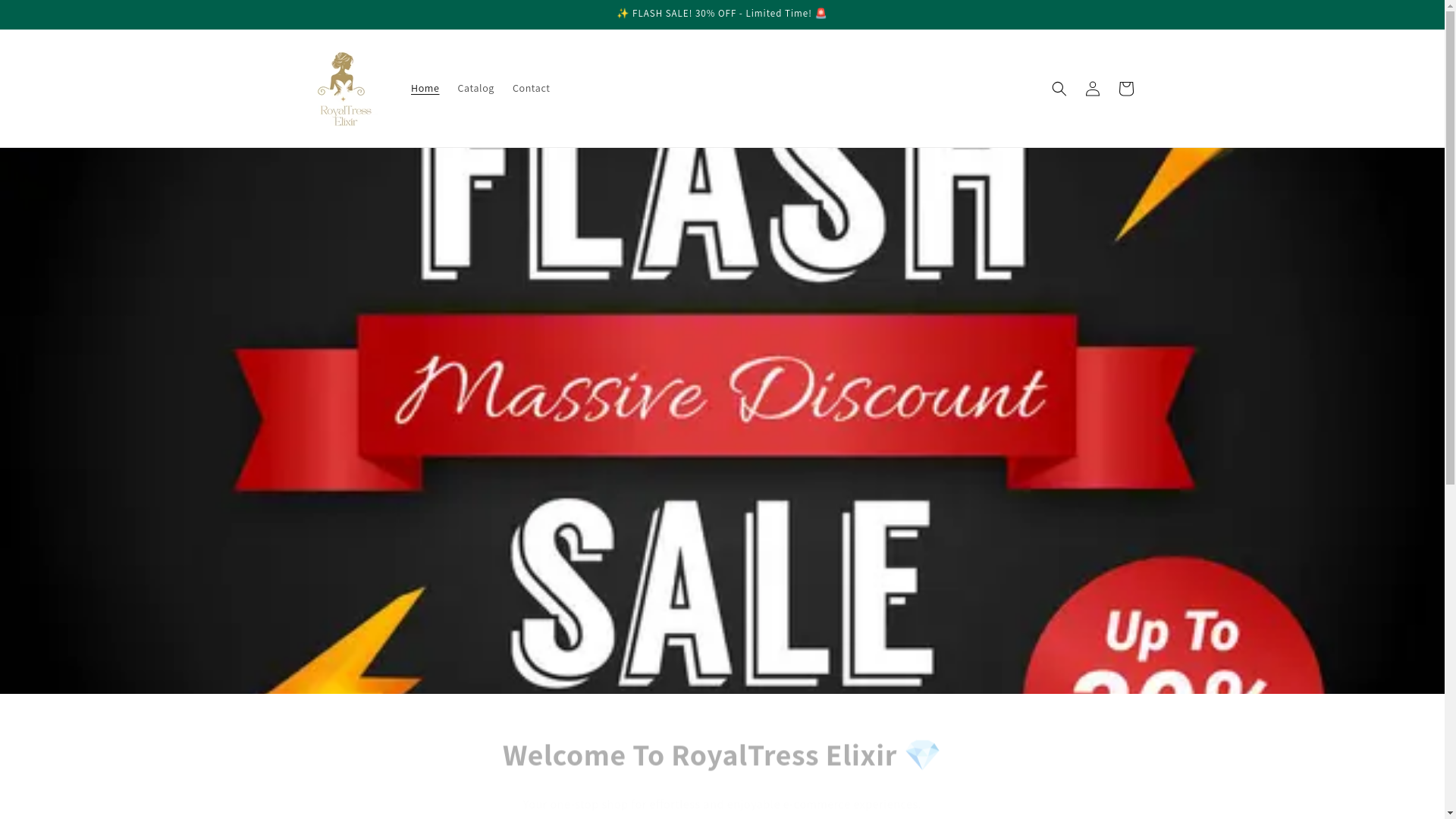 website screenshot of https://royaltresselixir.shop/
