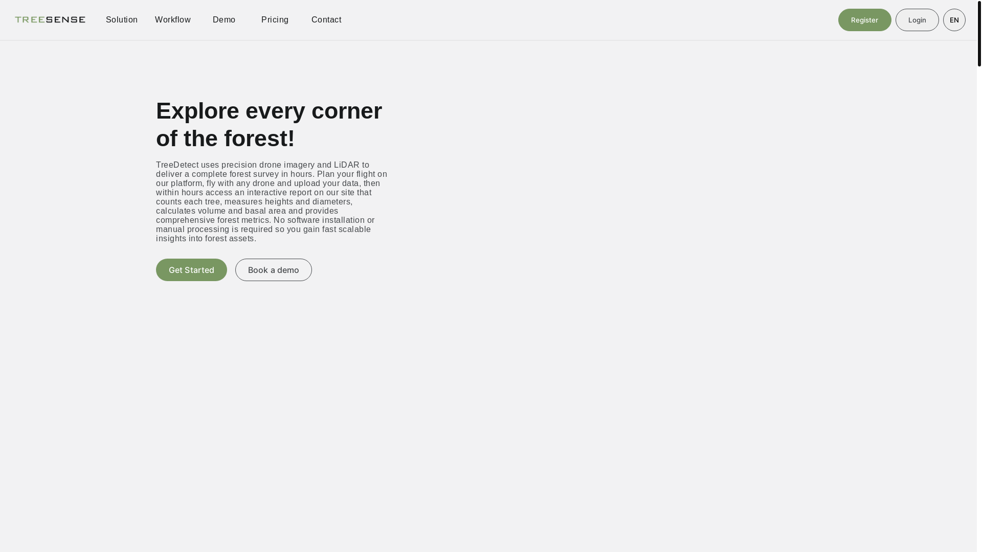 website screenshot of https://treedetect.pages.dev/