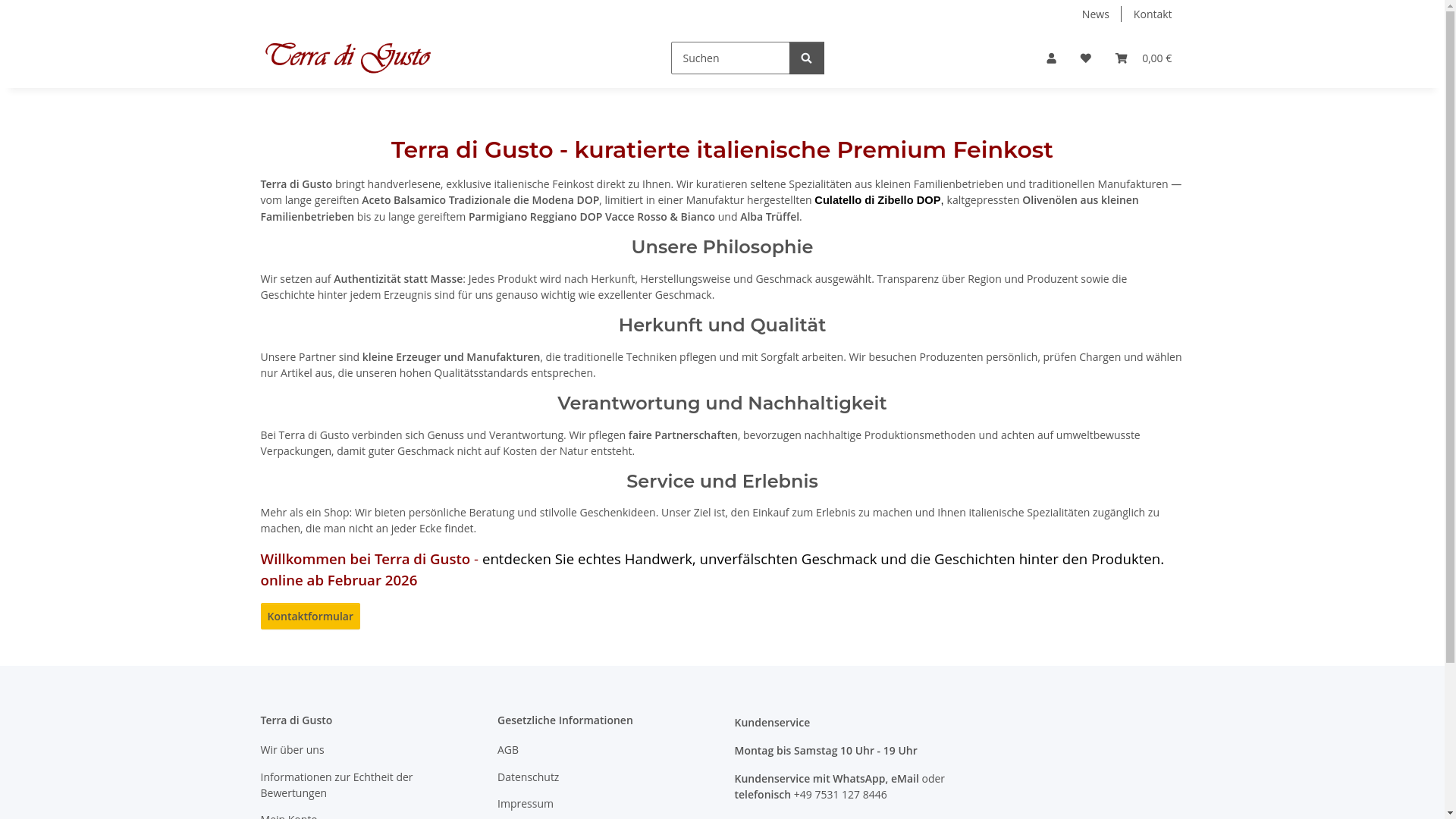 website screenshot of https://terradigusto.de/