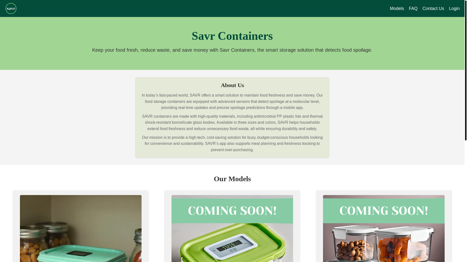 website screenshot of https://savr-containers.pages.dev/