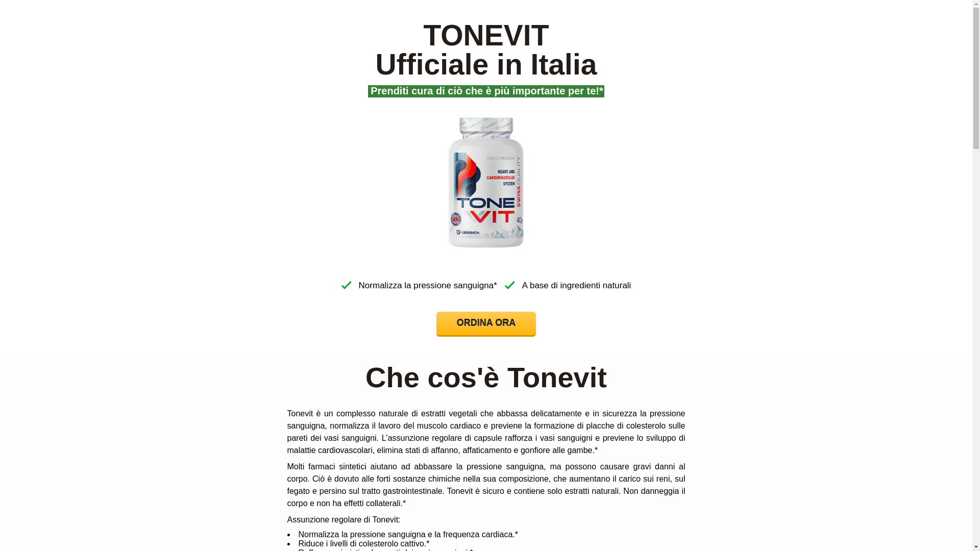 website screenshot of https://tonevit.bio/