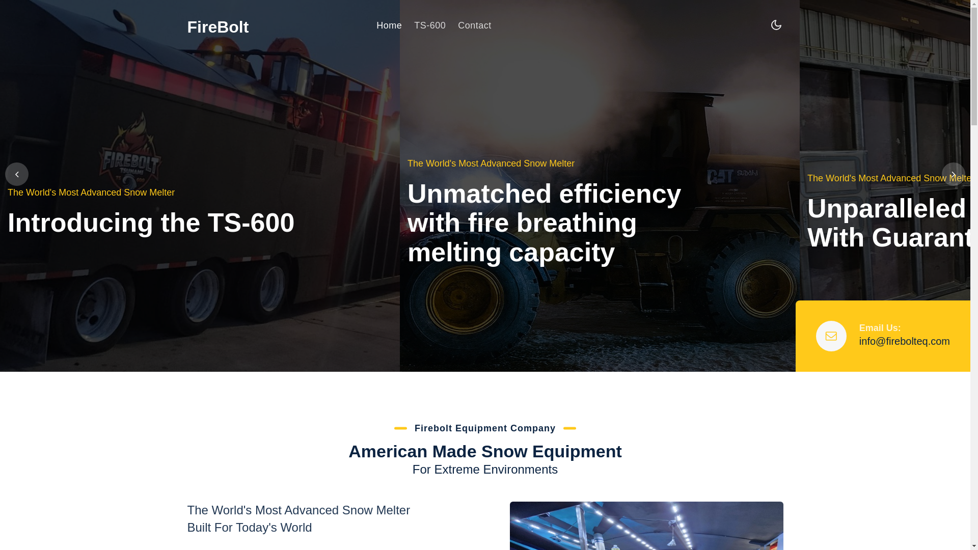 website screenshot of https://firebolteq.com/