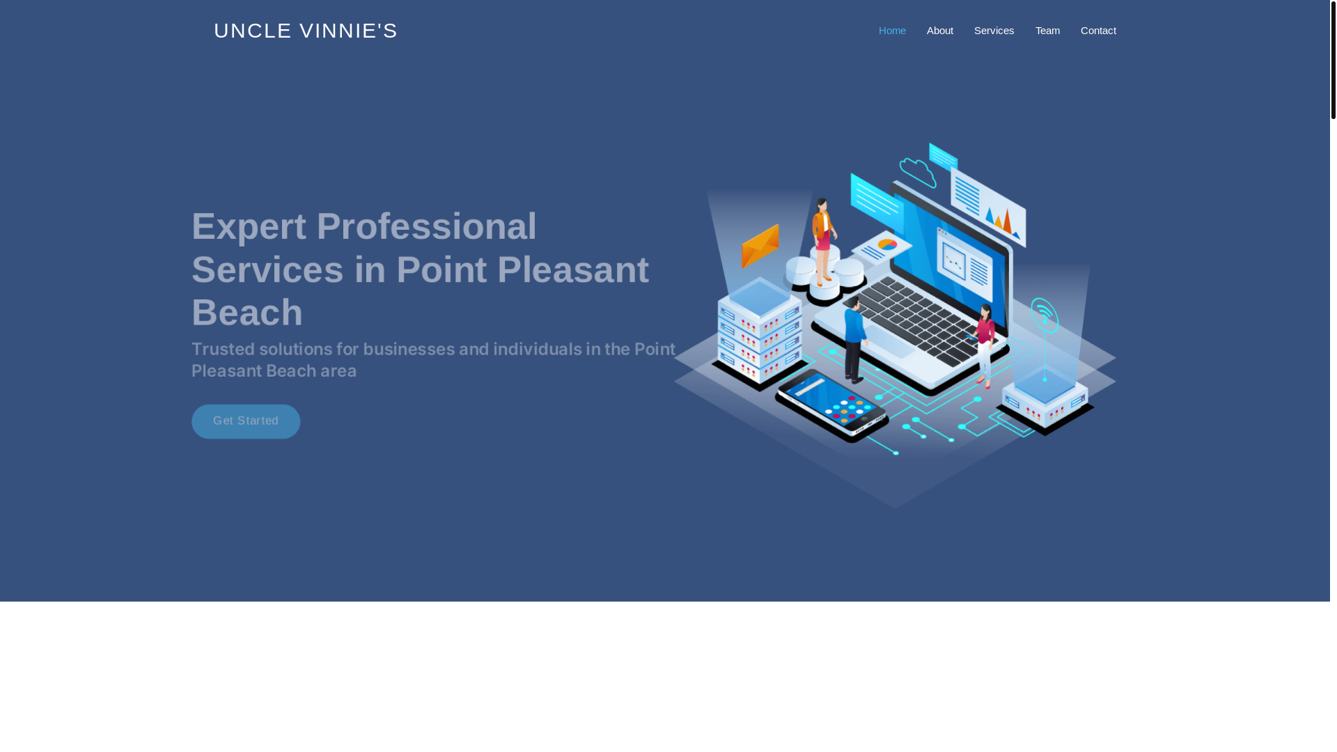 website screenshot of https://unclevinnie.pages.dev/