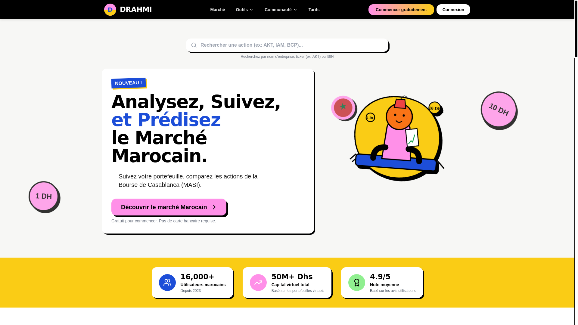 website screenshot of https://drahmi.app/