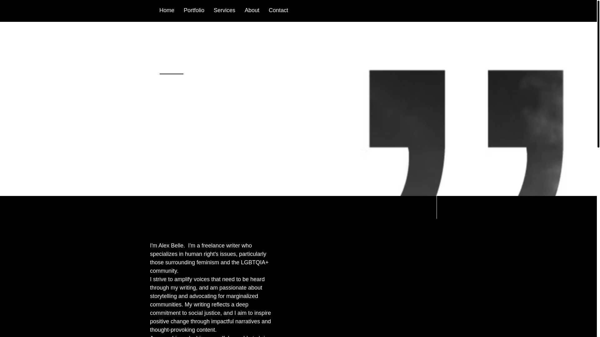 website screenshot of https://alexbelle.com.au/