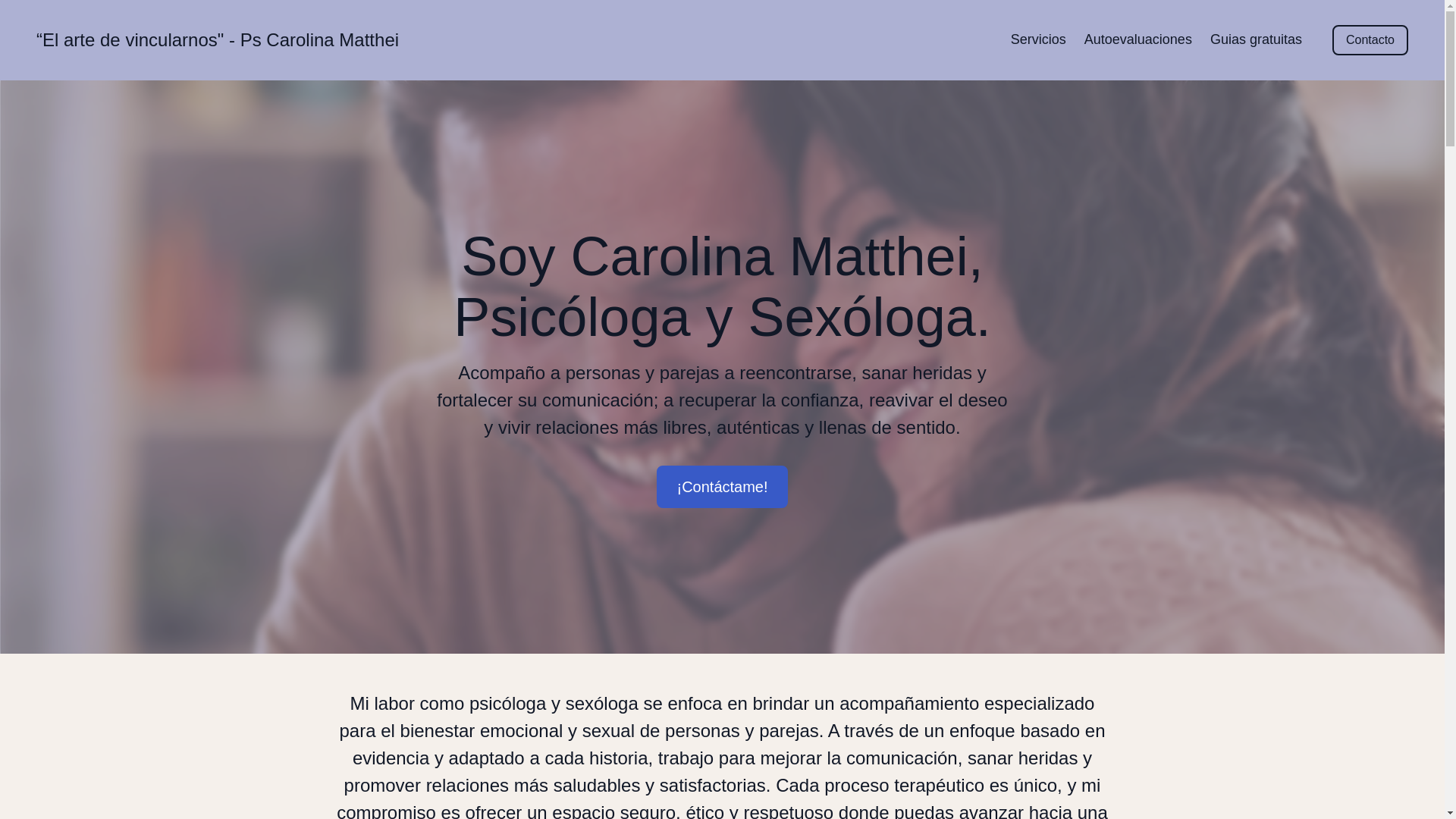 website screenshot of https://carolinamatthei.com/