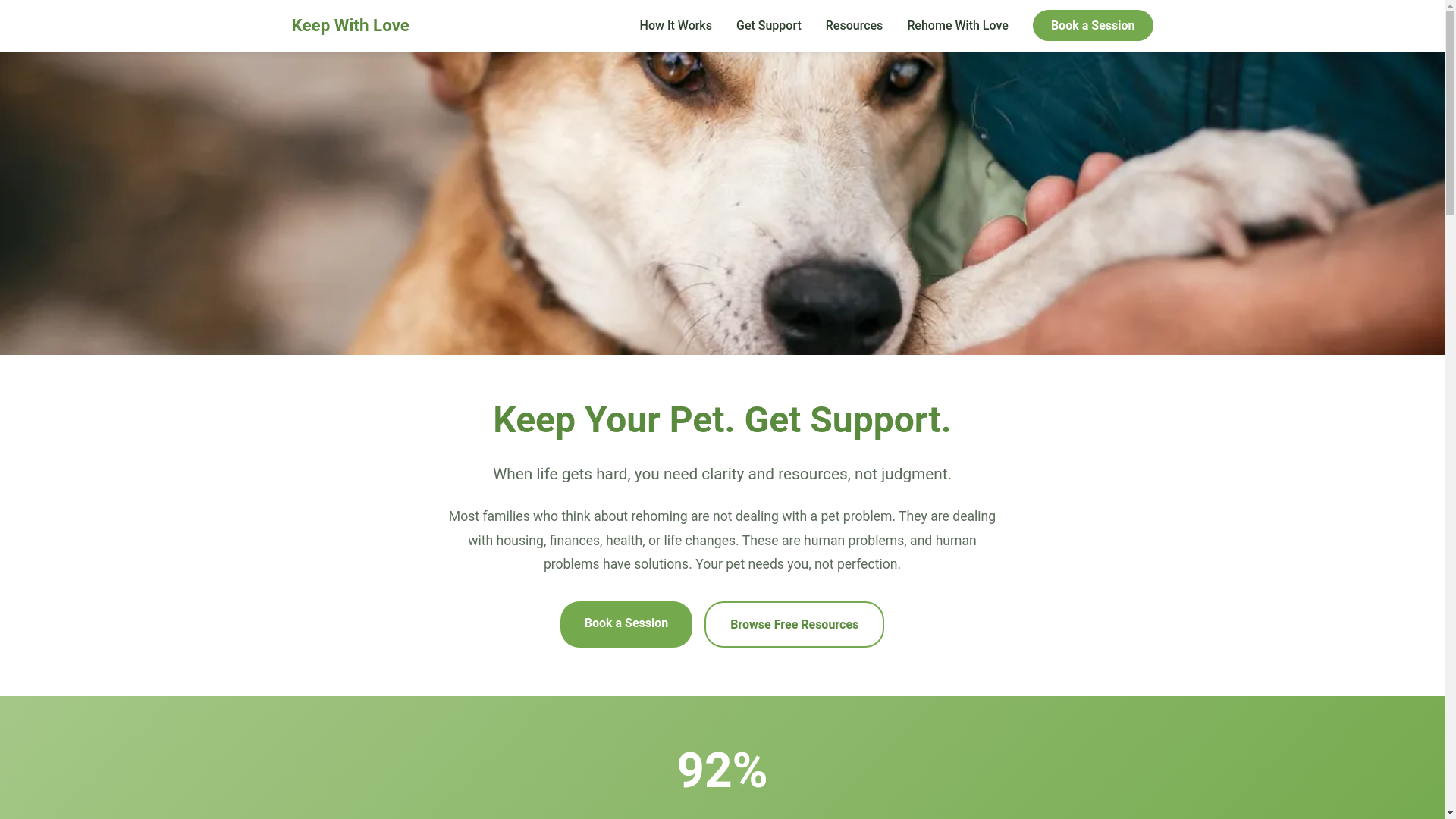 website screenshot of https://keepwithlove.com/