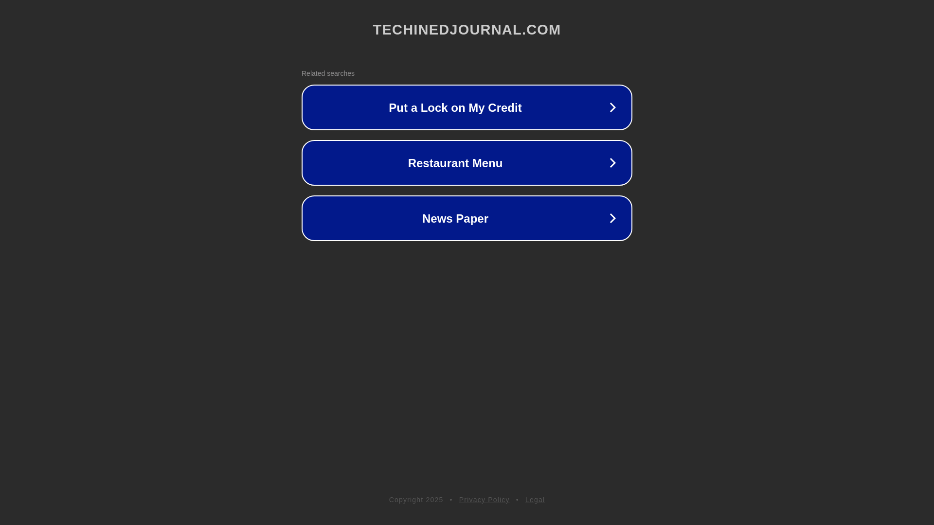 website screenshot of https://techinedjournal.com/