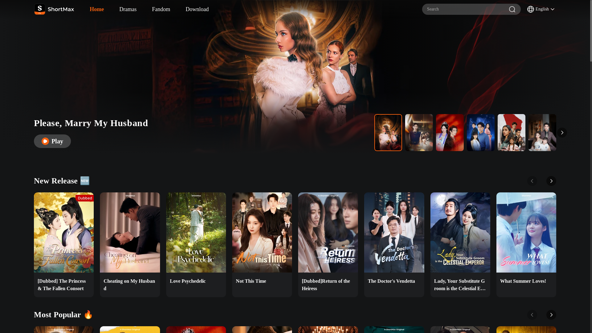 website screenshot of https://shorttv.live