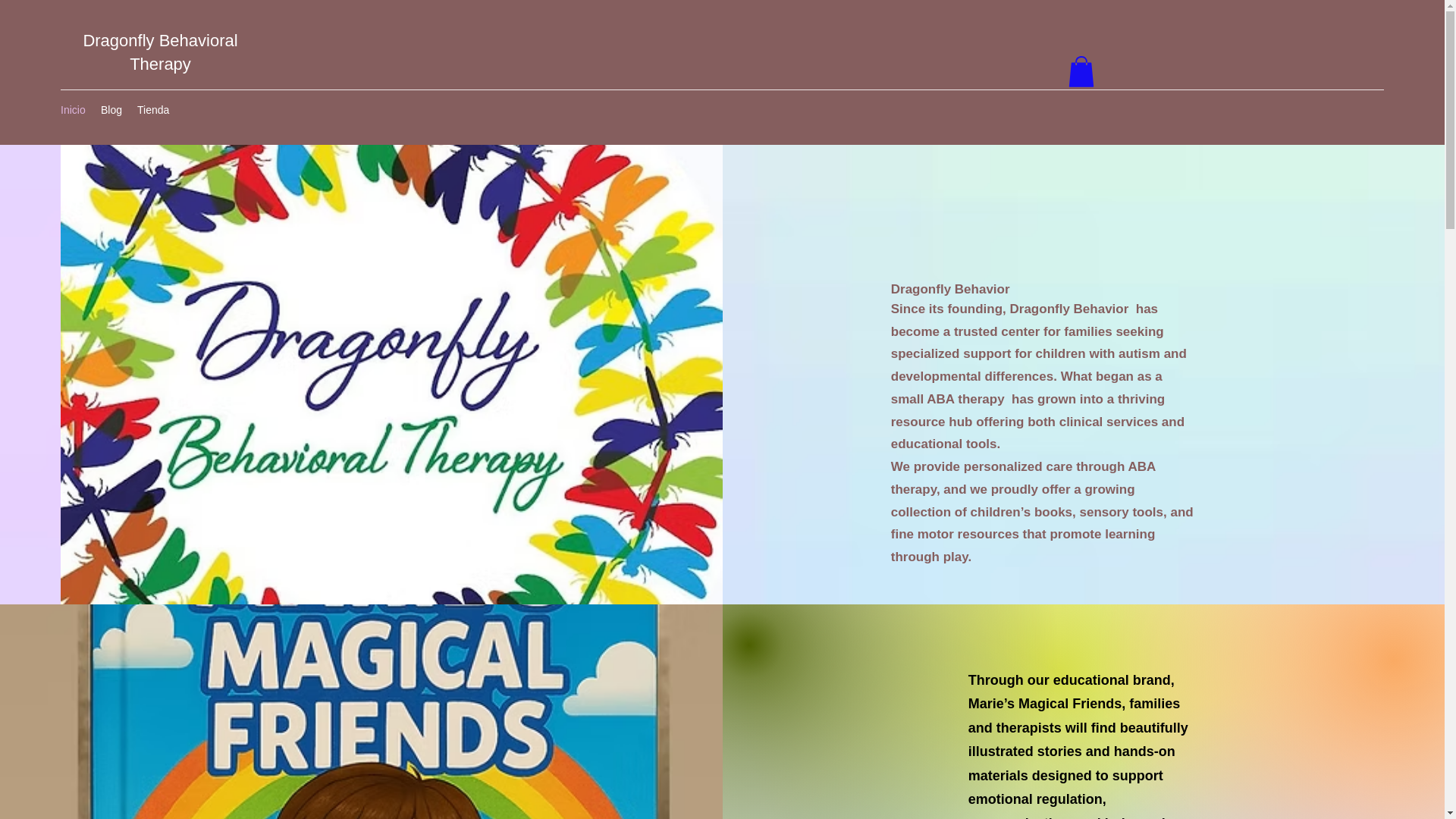 website screenshot of https://dragonflybehavioraltherapy.com/