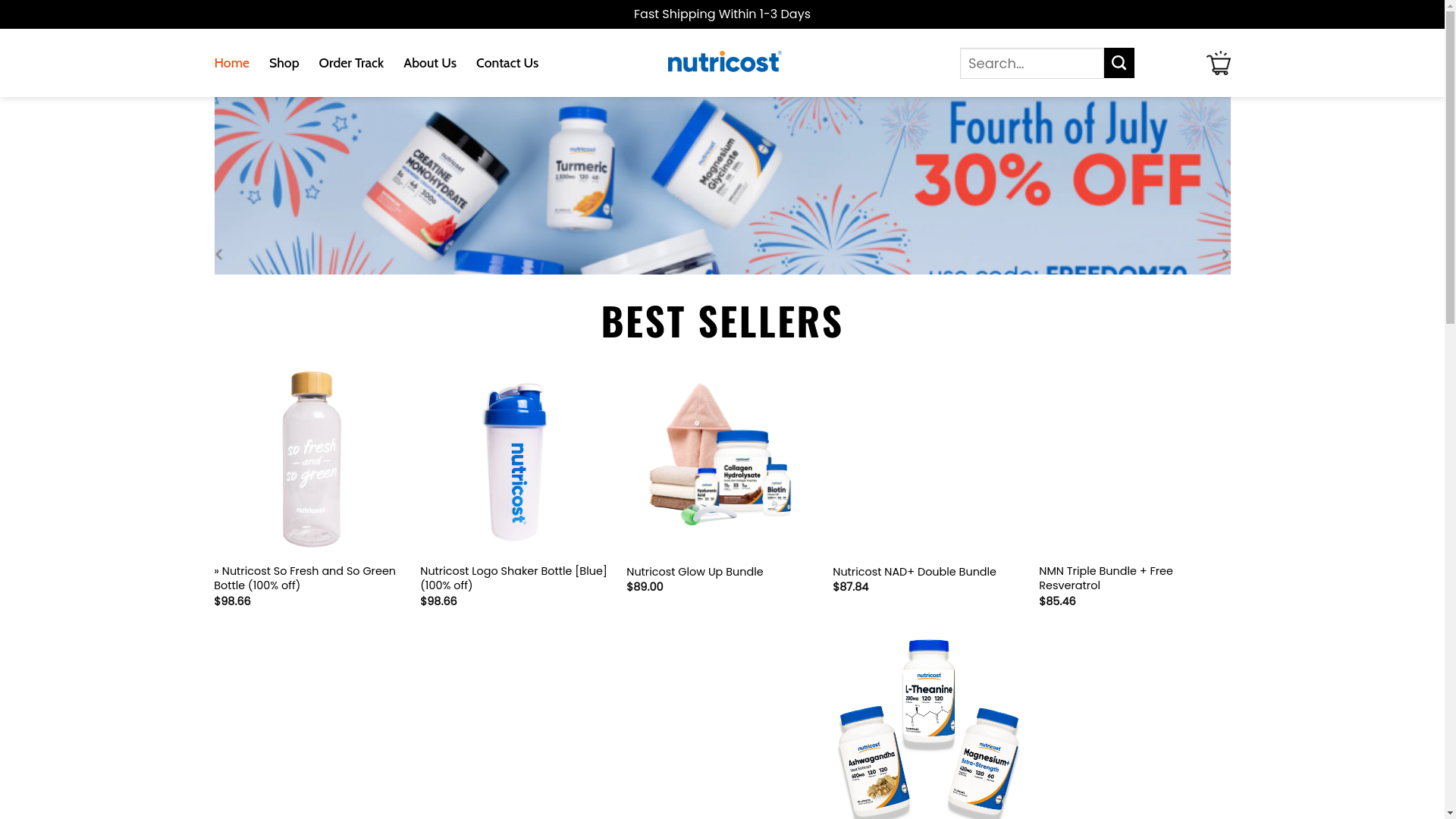 website screenshot of https://elitenutricost.shop/