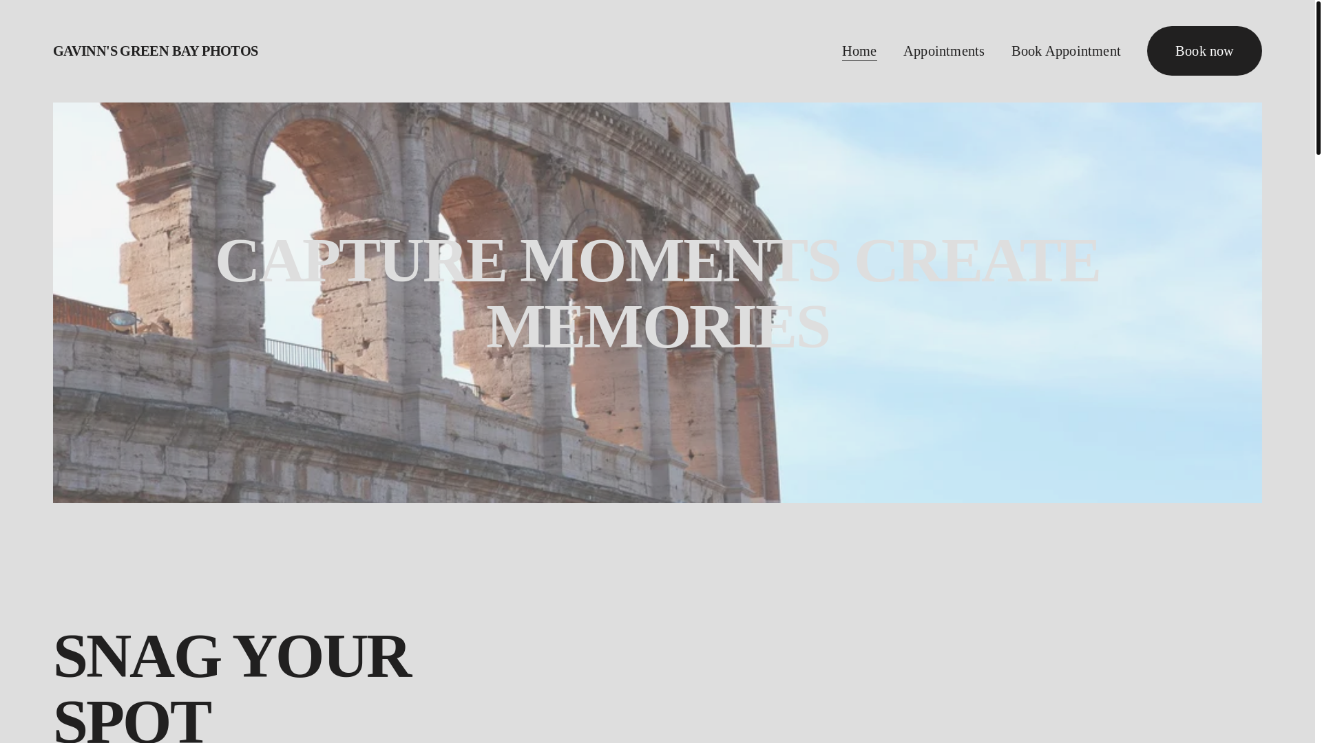 website screenshot of https://gavinnsgreenbayphotos.org/