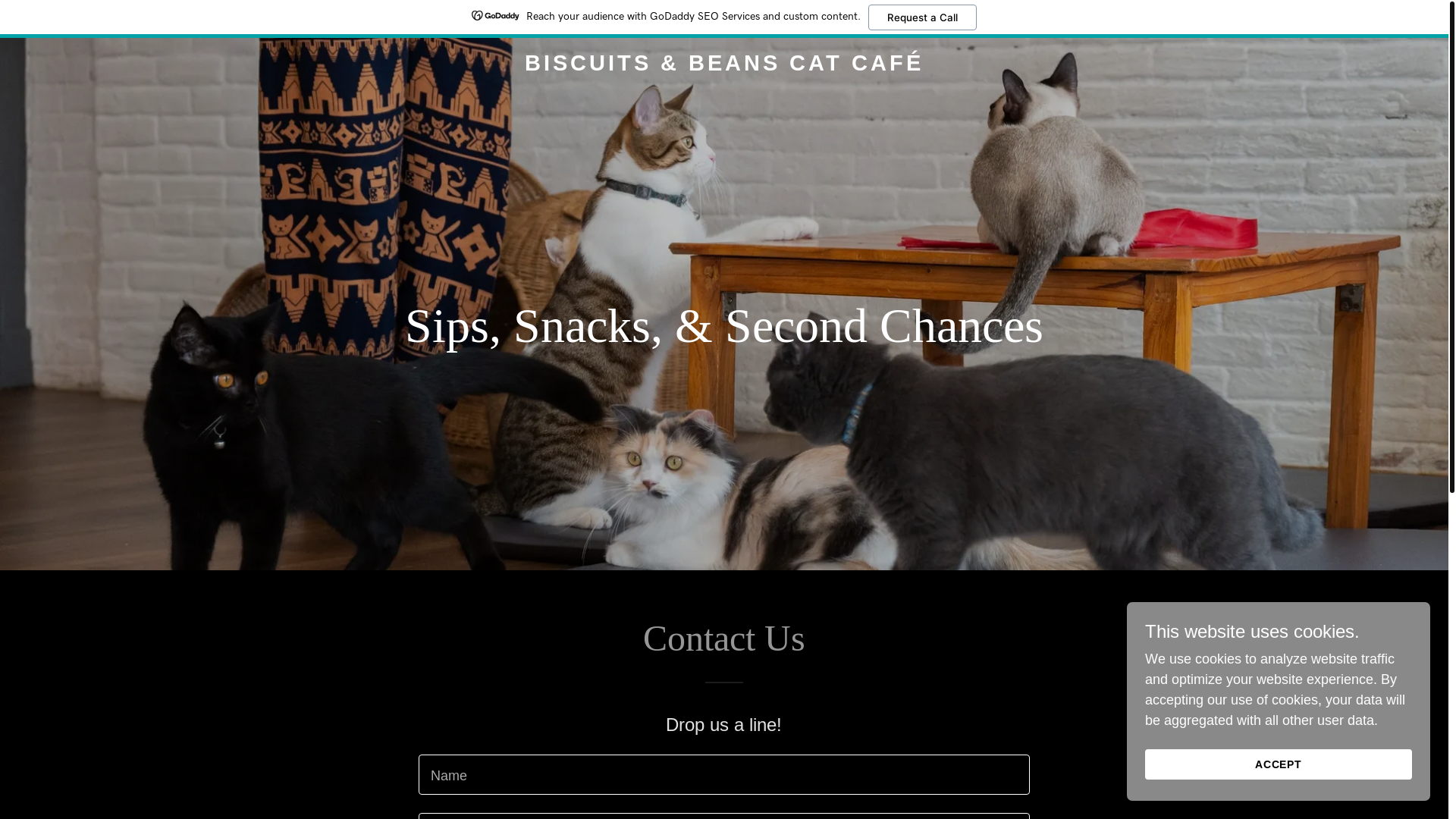 website screenshot of https://winchestercatcafe.com/