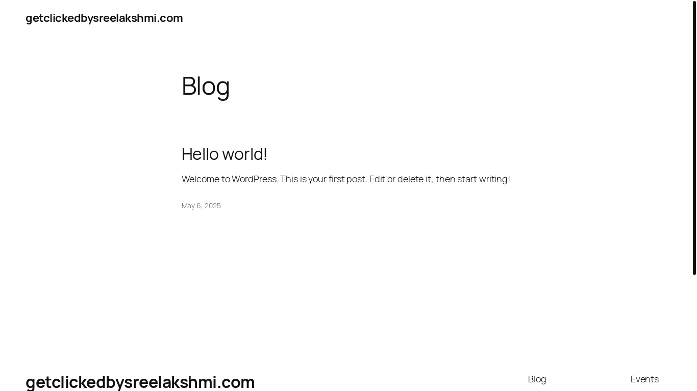 website screenshot of https://getclickedbysreelakshmi.com/