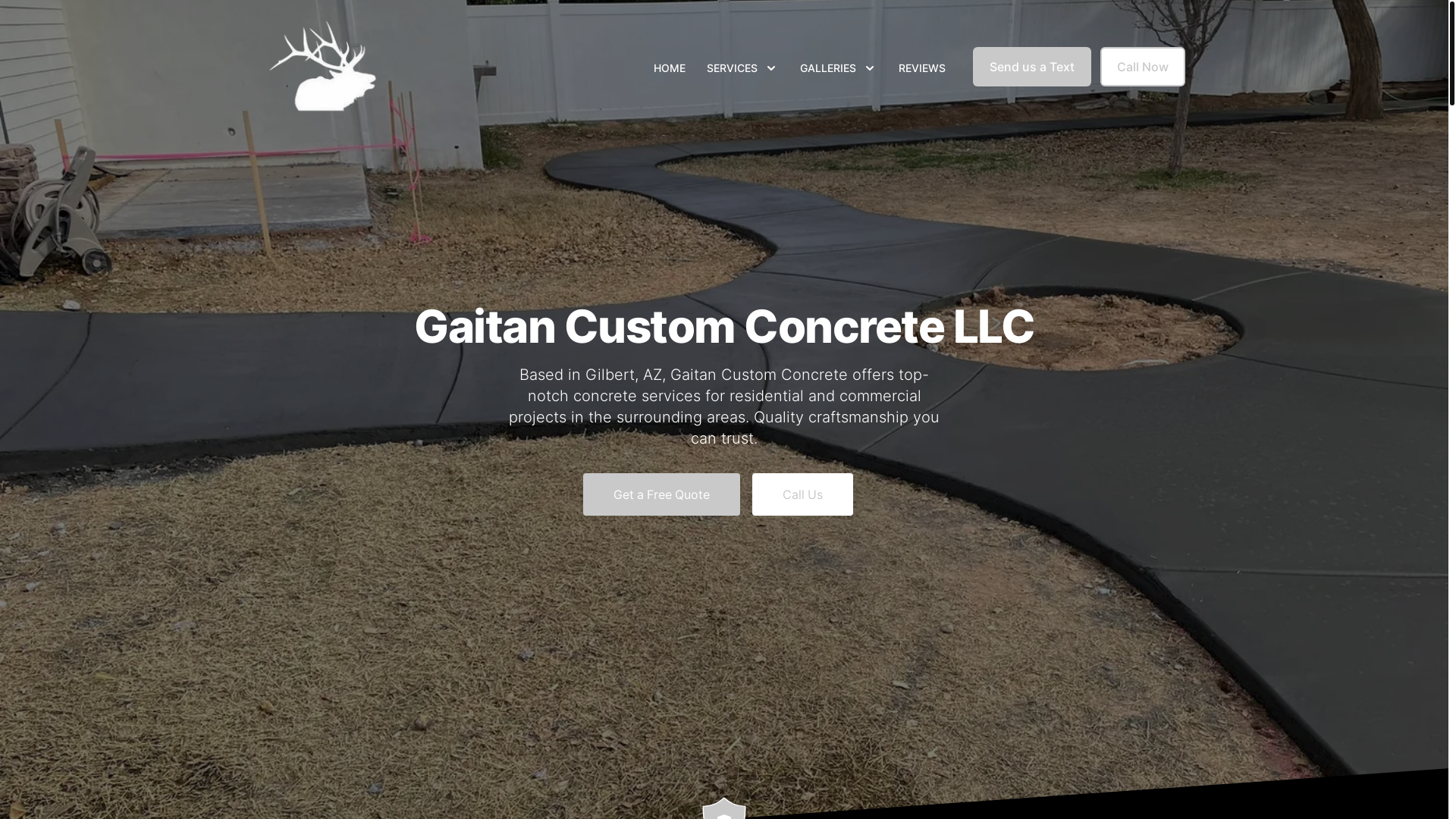 website screenshot of https://gaitancustomconcretellc.com/