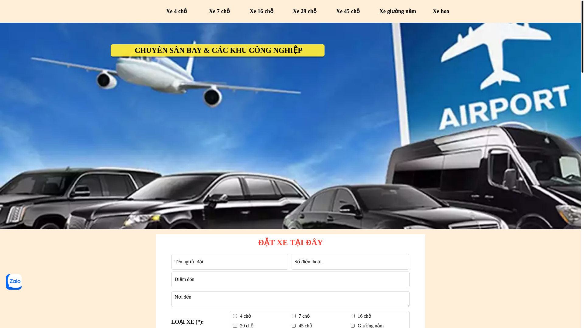 website screenshot of https://thuexephuongan.com.vn/