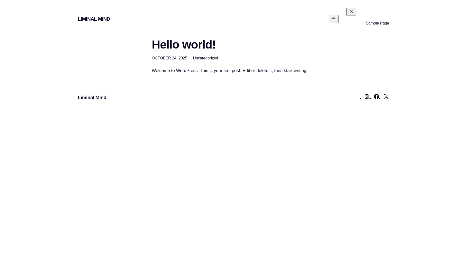 website screenshot of https://liminalmind.co.uk/