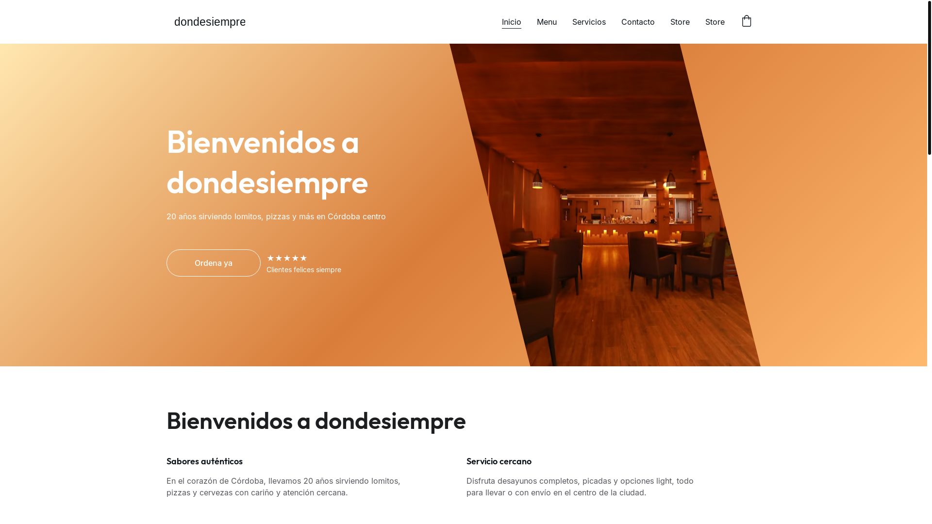 website screenshot of https://dondesiemprebar.shop/