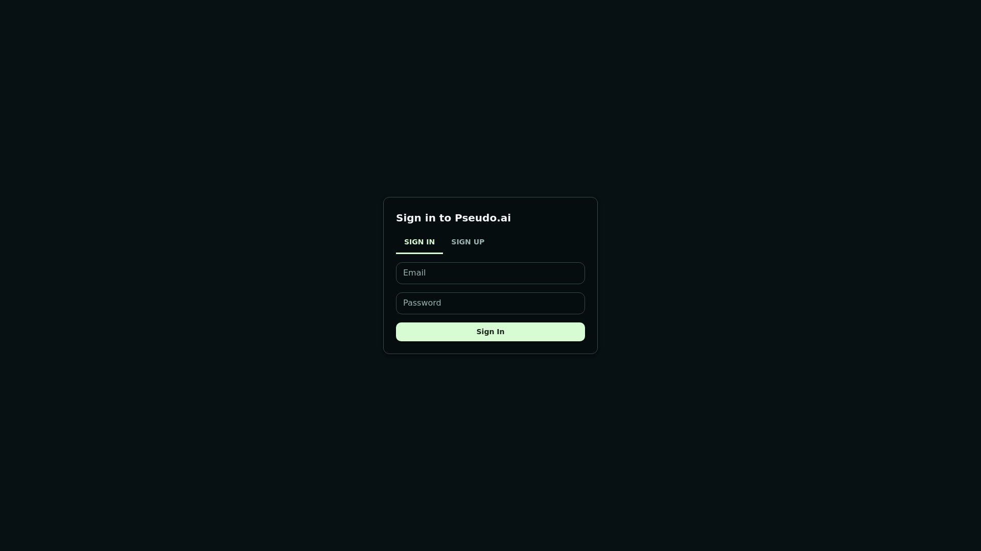 website screenshot of https://psuedo-ai-alpha.pages.dev/