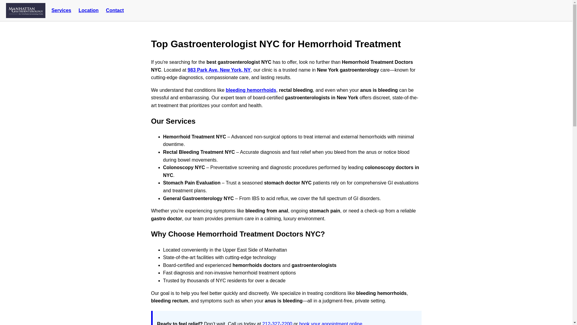 website screenshot of https://topgastroenterologistnycforhemorrhoidtreatment.pages.dev/