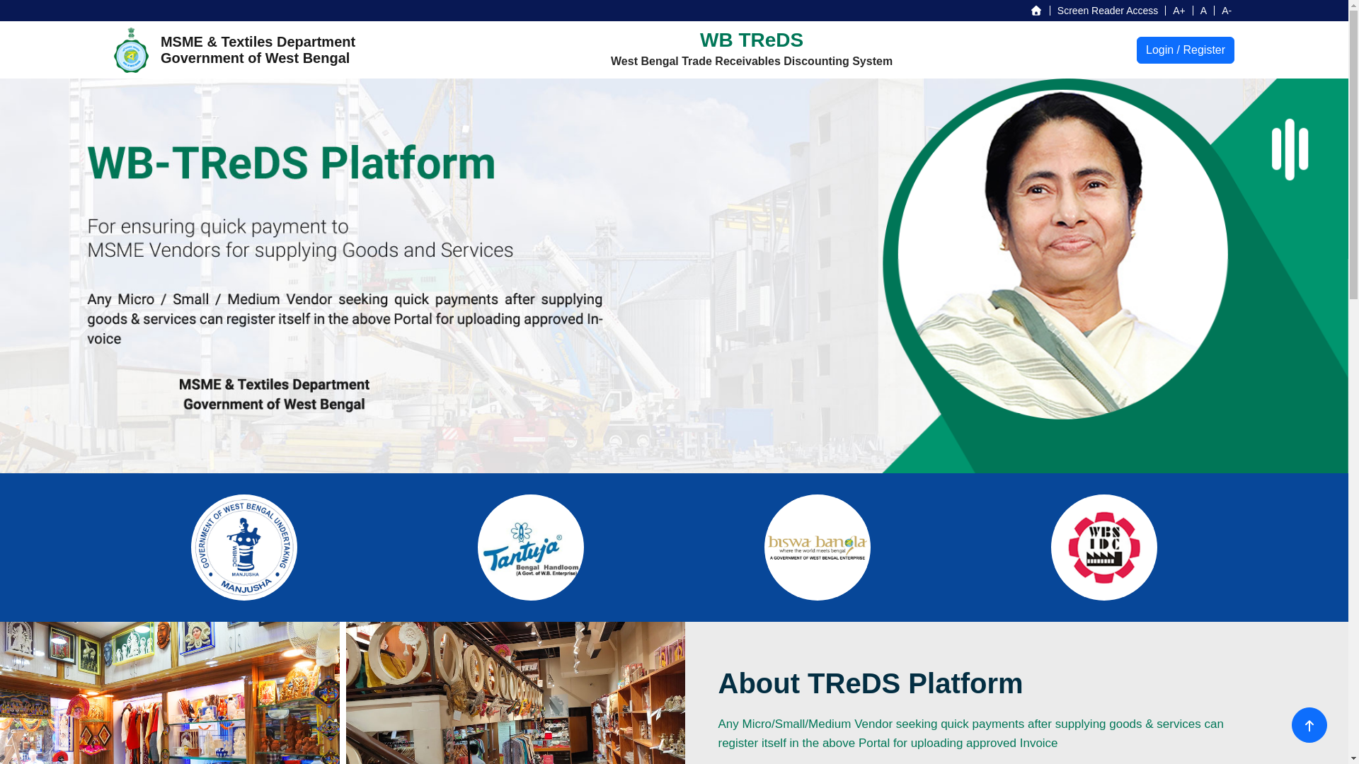 website screenshot of https://wbtredx.in/