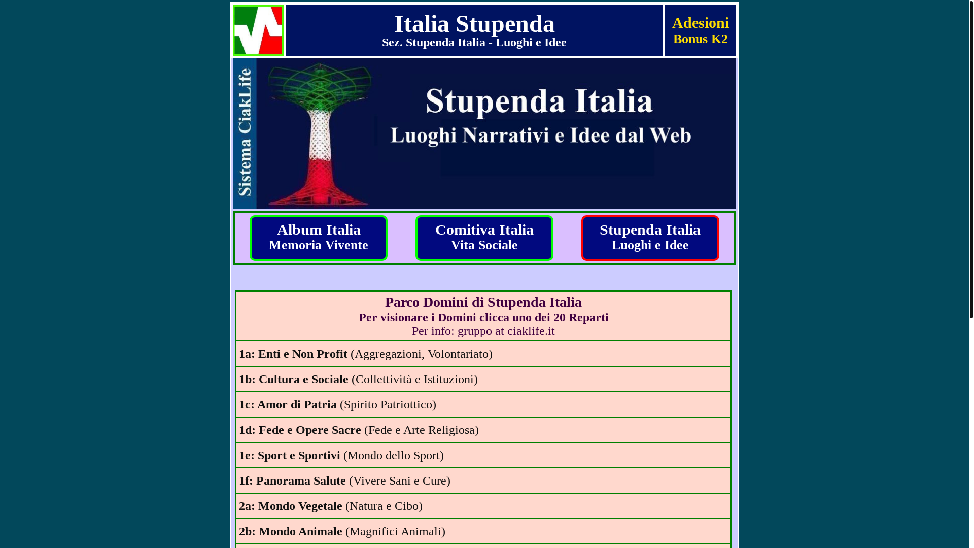 website screenshot of https://luoghimagici.it/