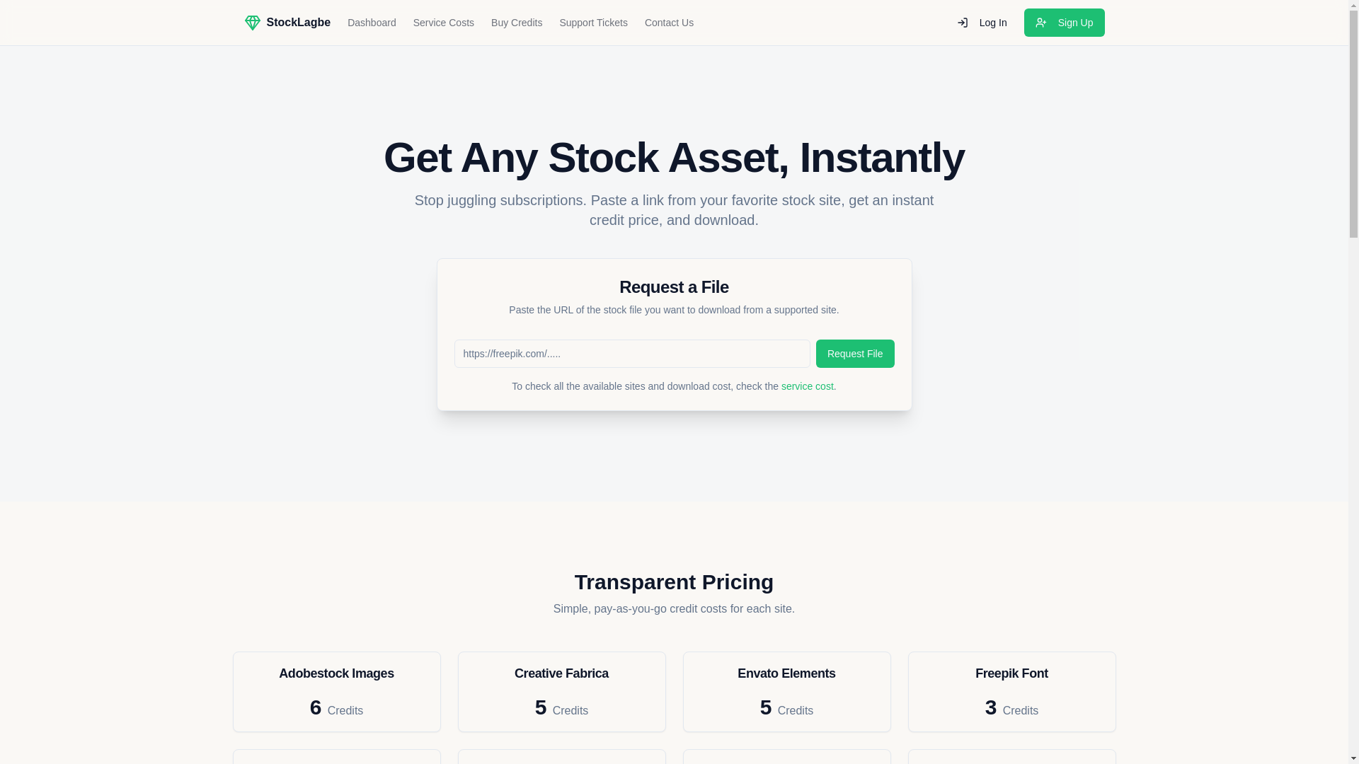website screenshot of https://stocklagbe.com/