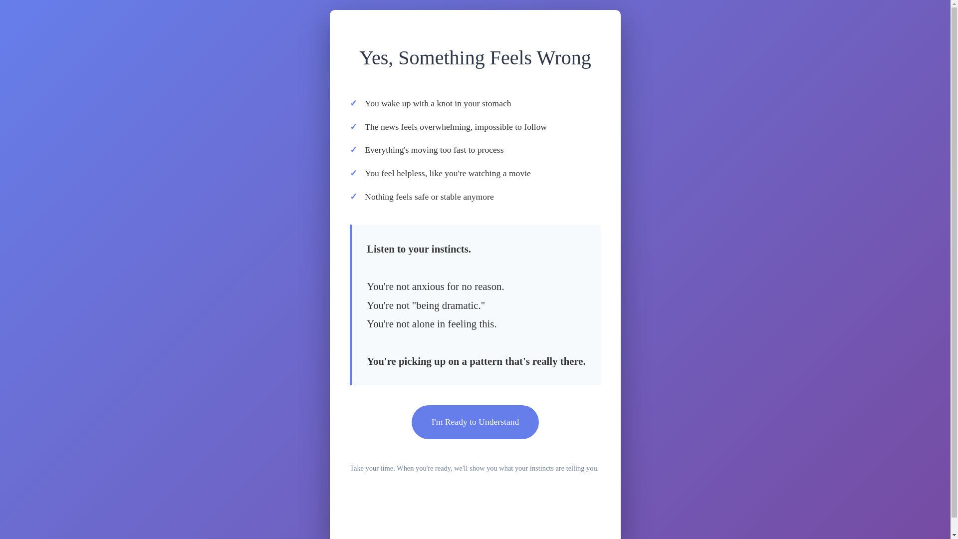 website screenshot of https://somethingfeelswrong.org/