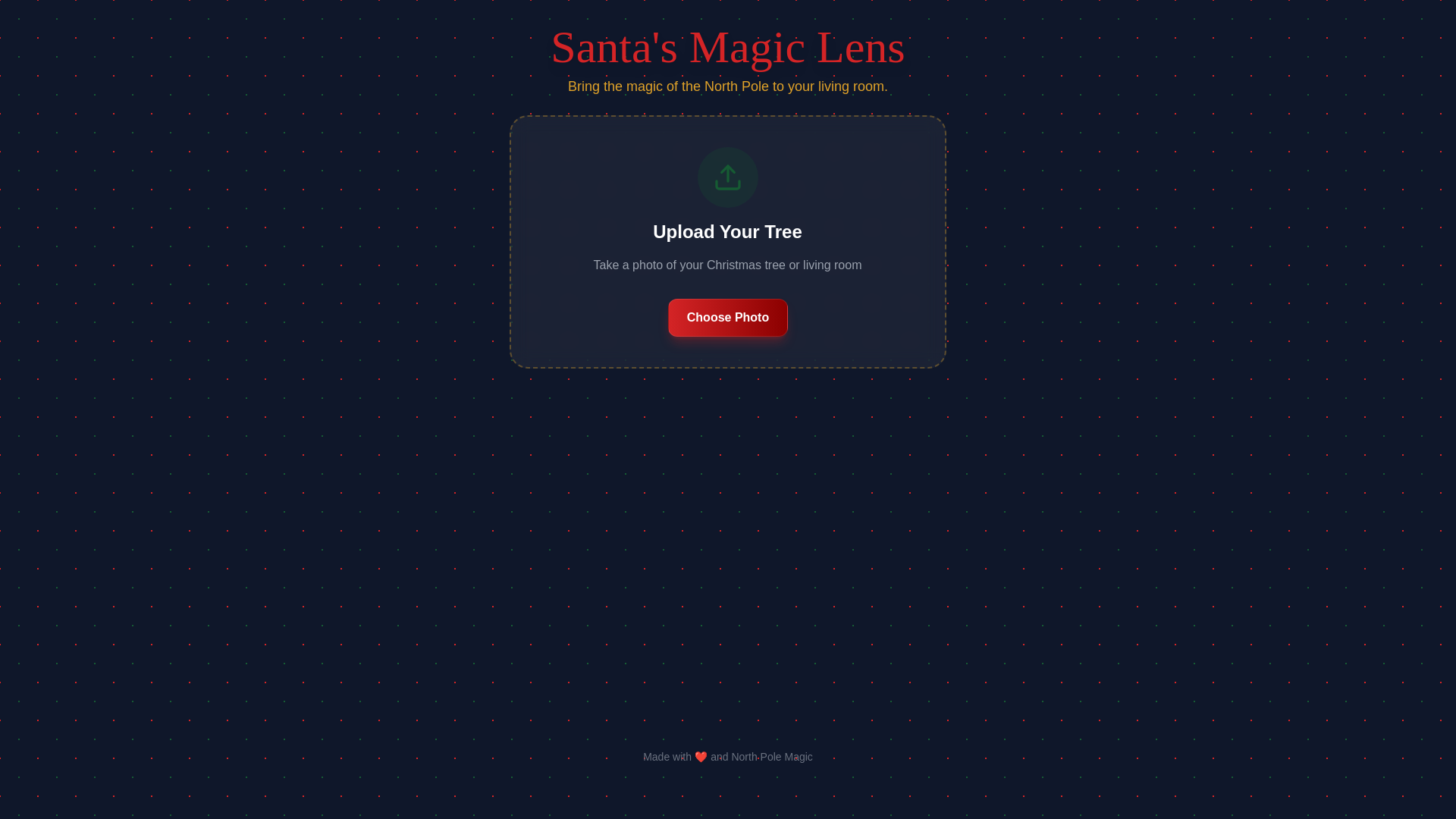 website screenshot of https://santasmagiclens.com/