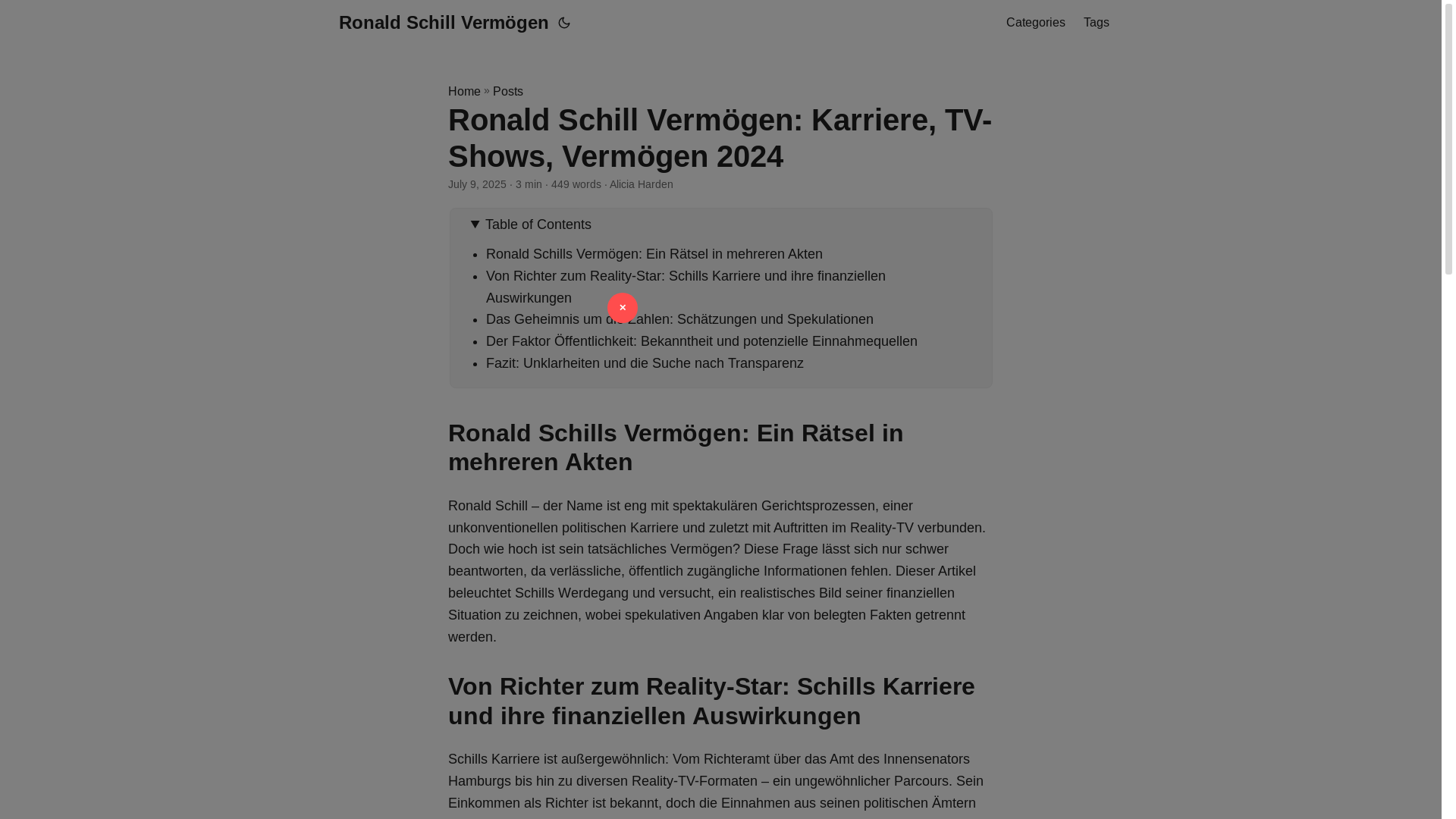 website screenshot of https://ronald-schill-vermogen.pages.dev/
