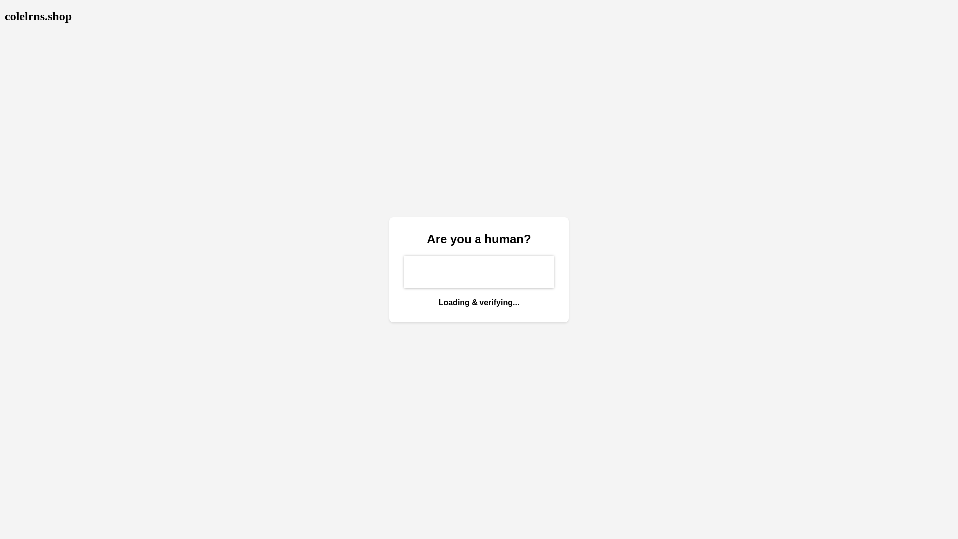 website screenshot of https://colelrns.shop/