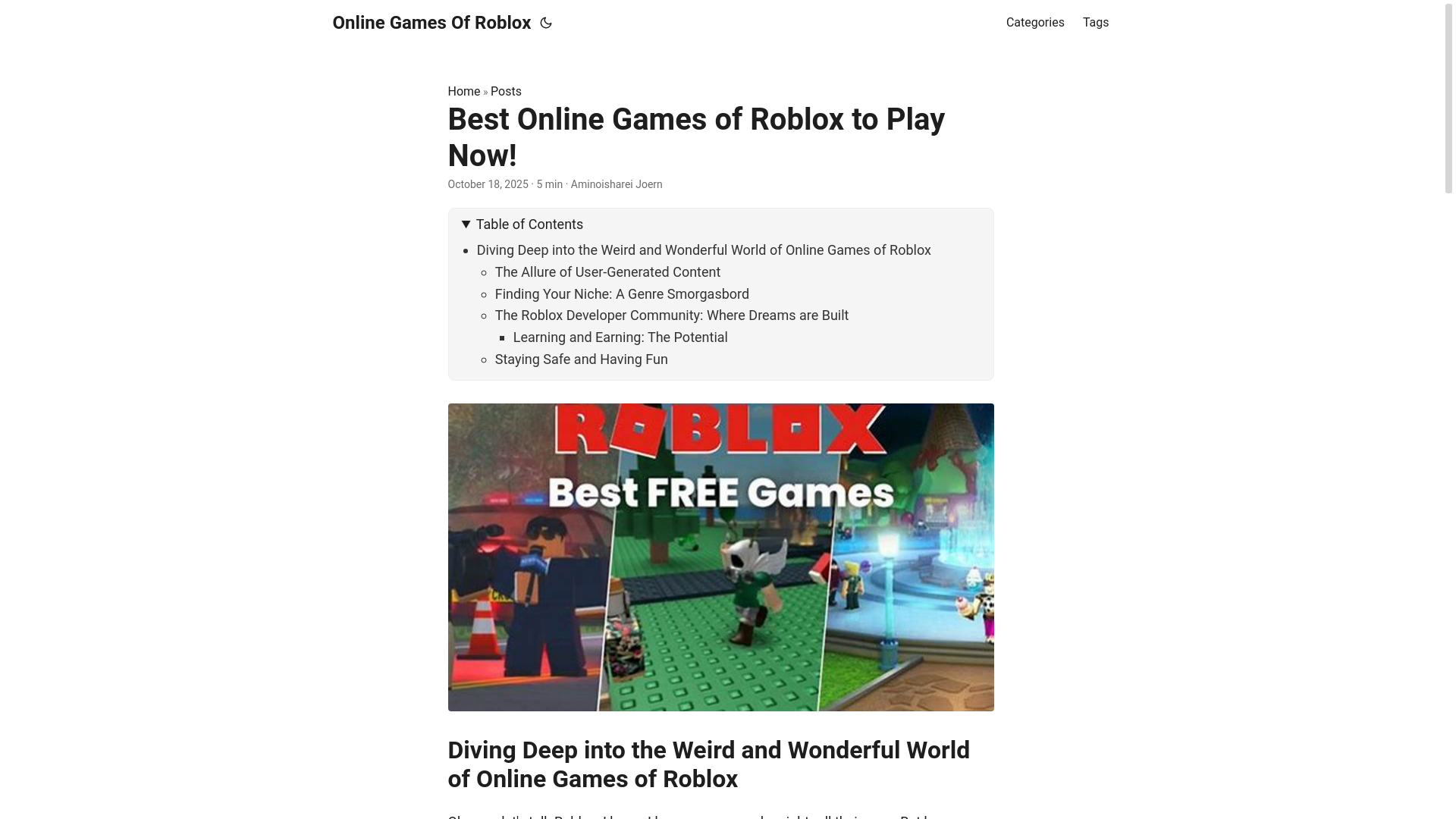 website screenshot of https://online-games-of-roblox.pages.dev/