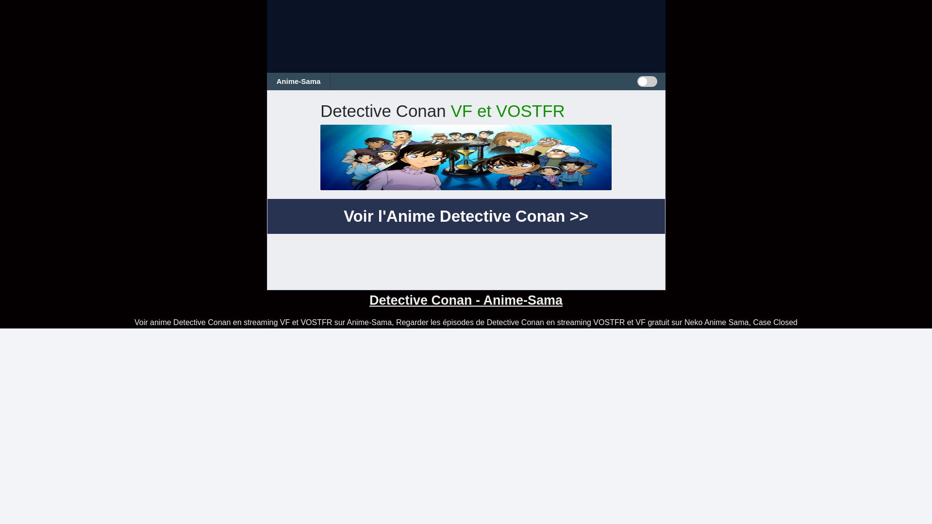 website screenshot of https://anime-sama-detective-conan.pages.dev/